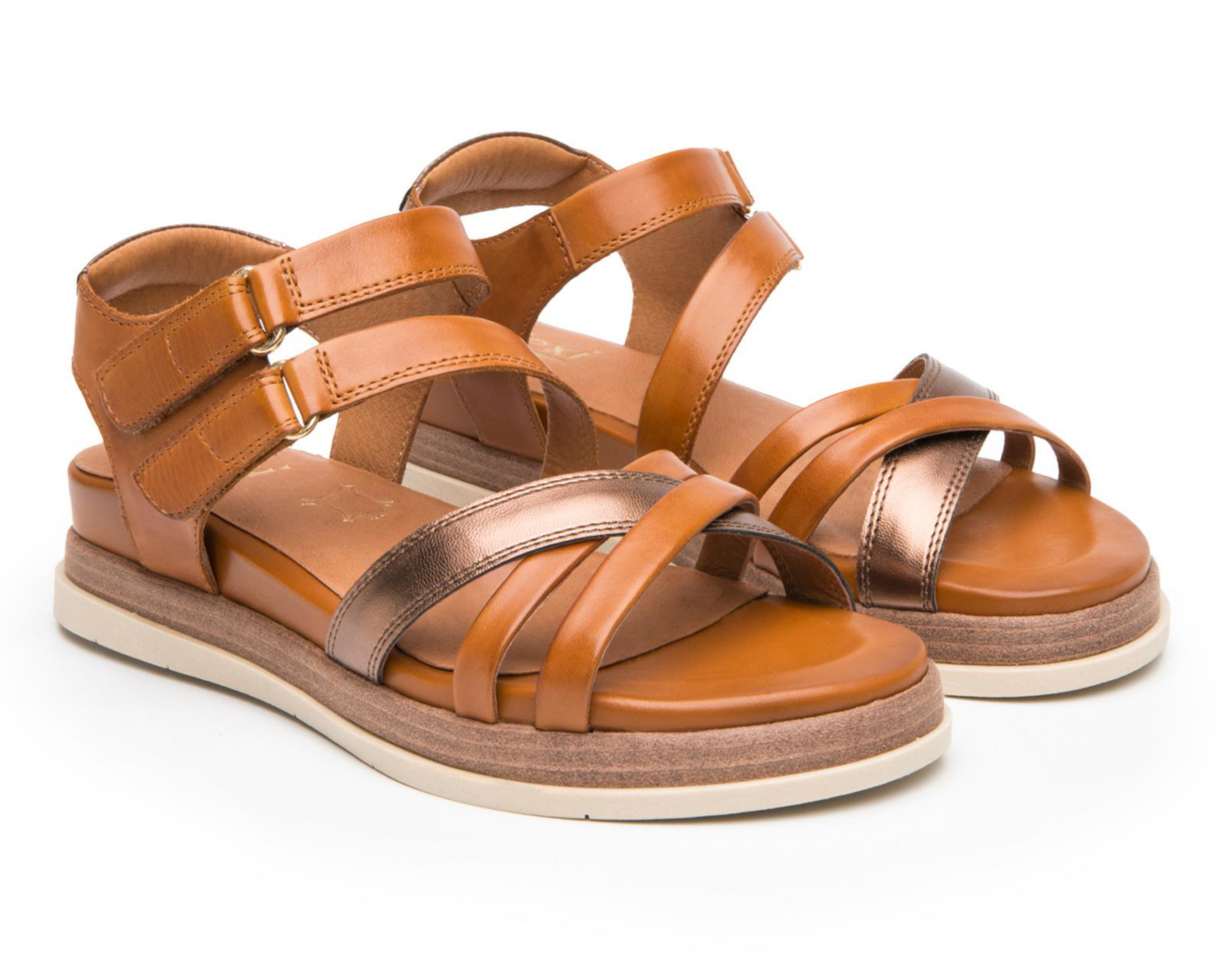 Foto 2 pulgar | Sandalias Casuales Flexi de Piel para Mujer