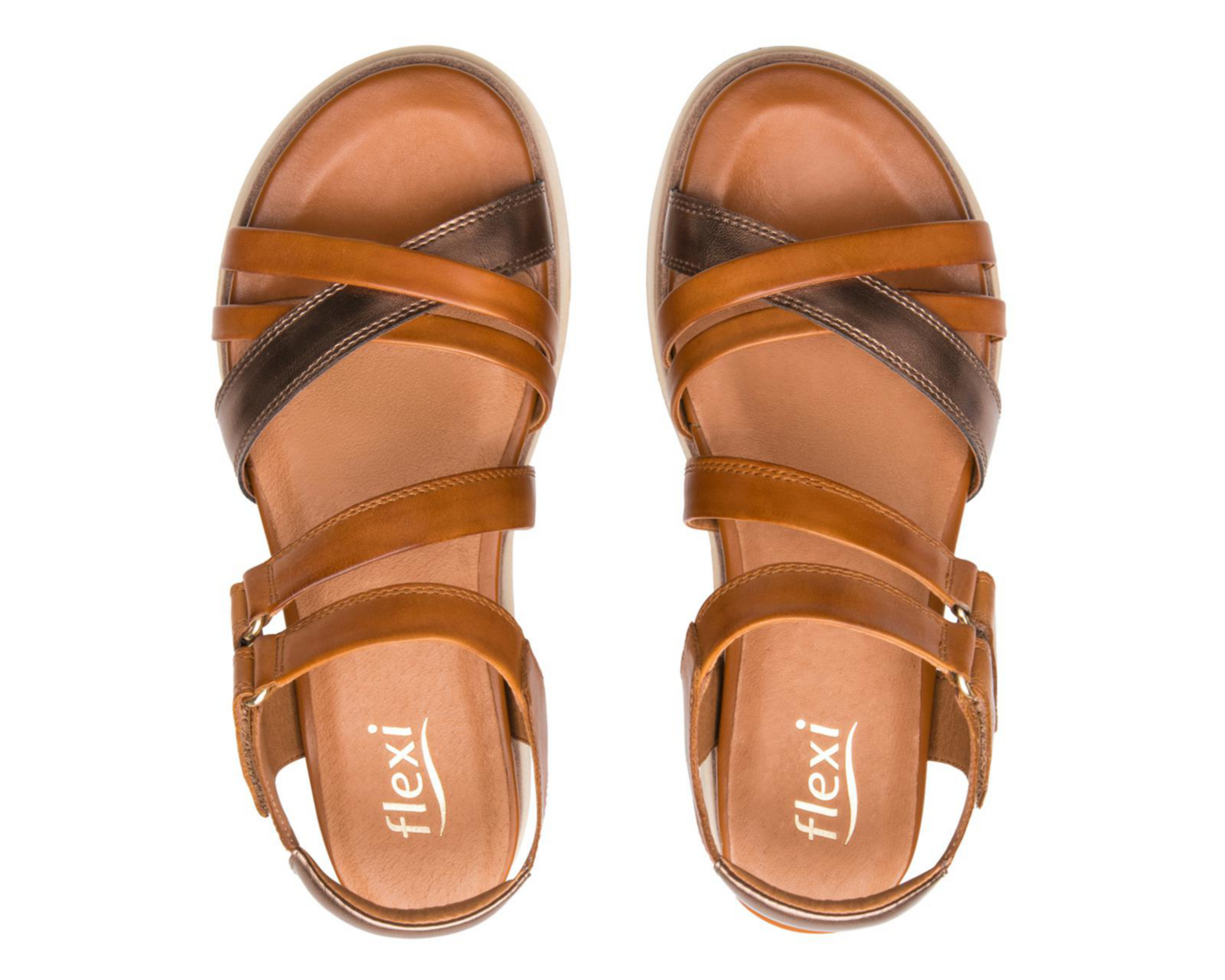 Foto 4 pulgar | Sandalias Casuales Flexi de Piel para Mujer