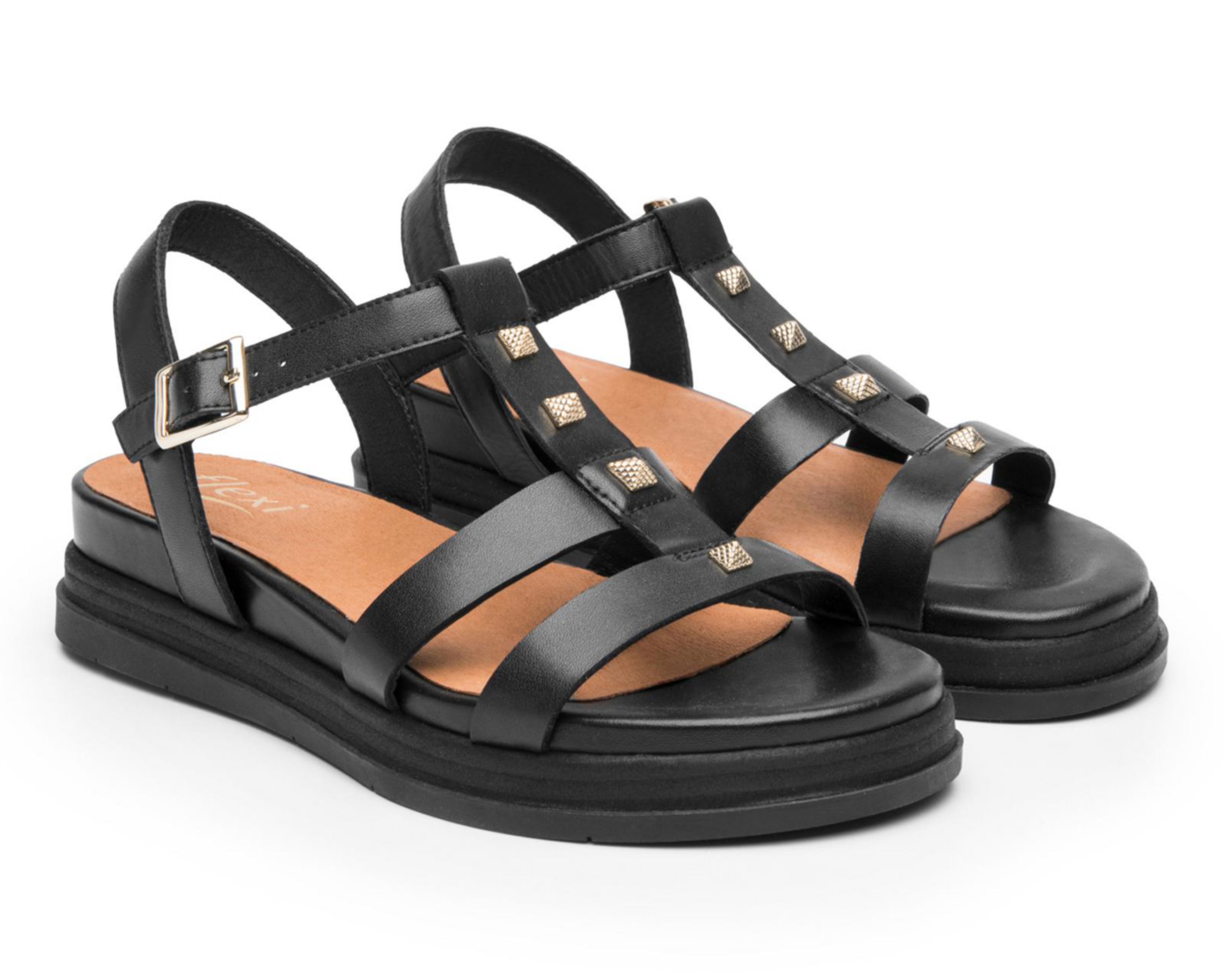 Foto 2 pulgar | Sandalias Casuales Flexi de Piel para Mujer