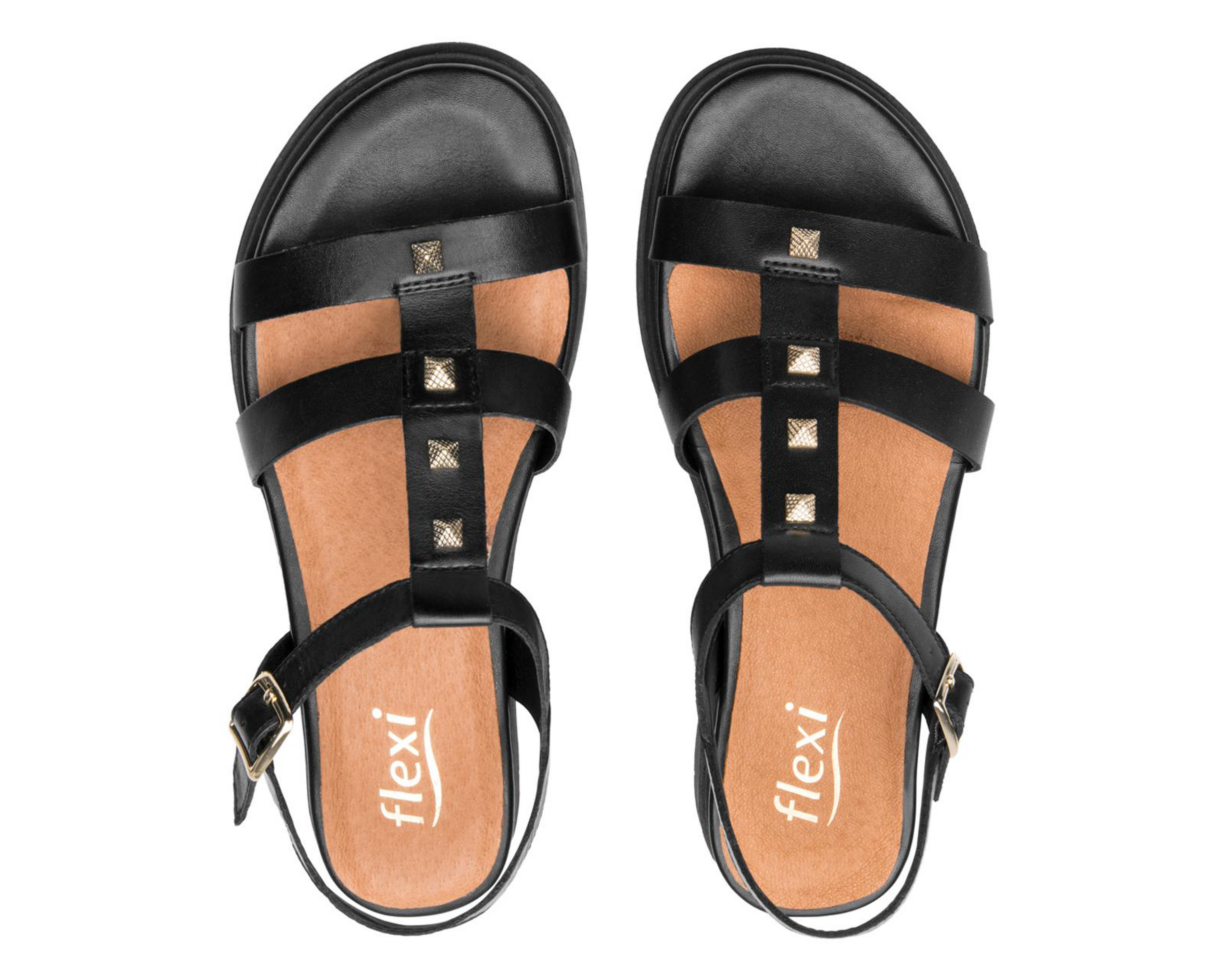 Foto 4 pulgar | Sandalias Casuales Flexi de Piel para Mujer