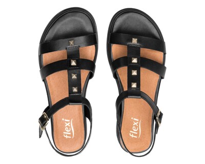 Foto 3 | Sandalias Casuales Flexi de Piel para Mujer