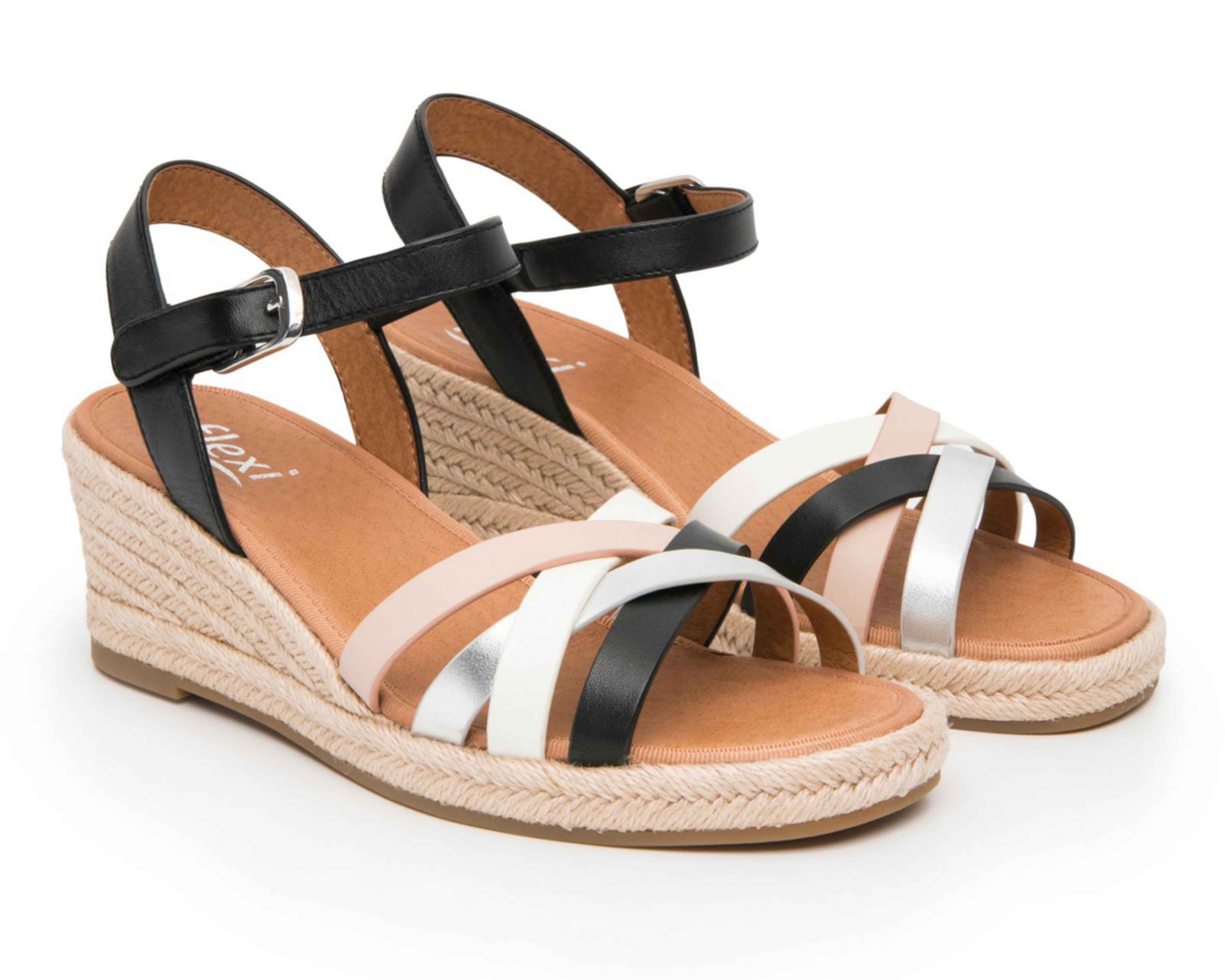 Foto 2 pulgar | Sandalias Confort Flexi de Piel para Mujer