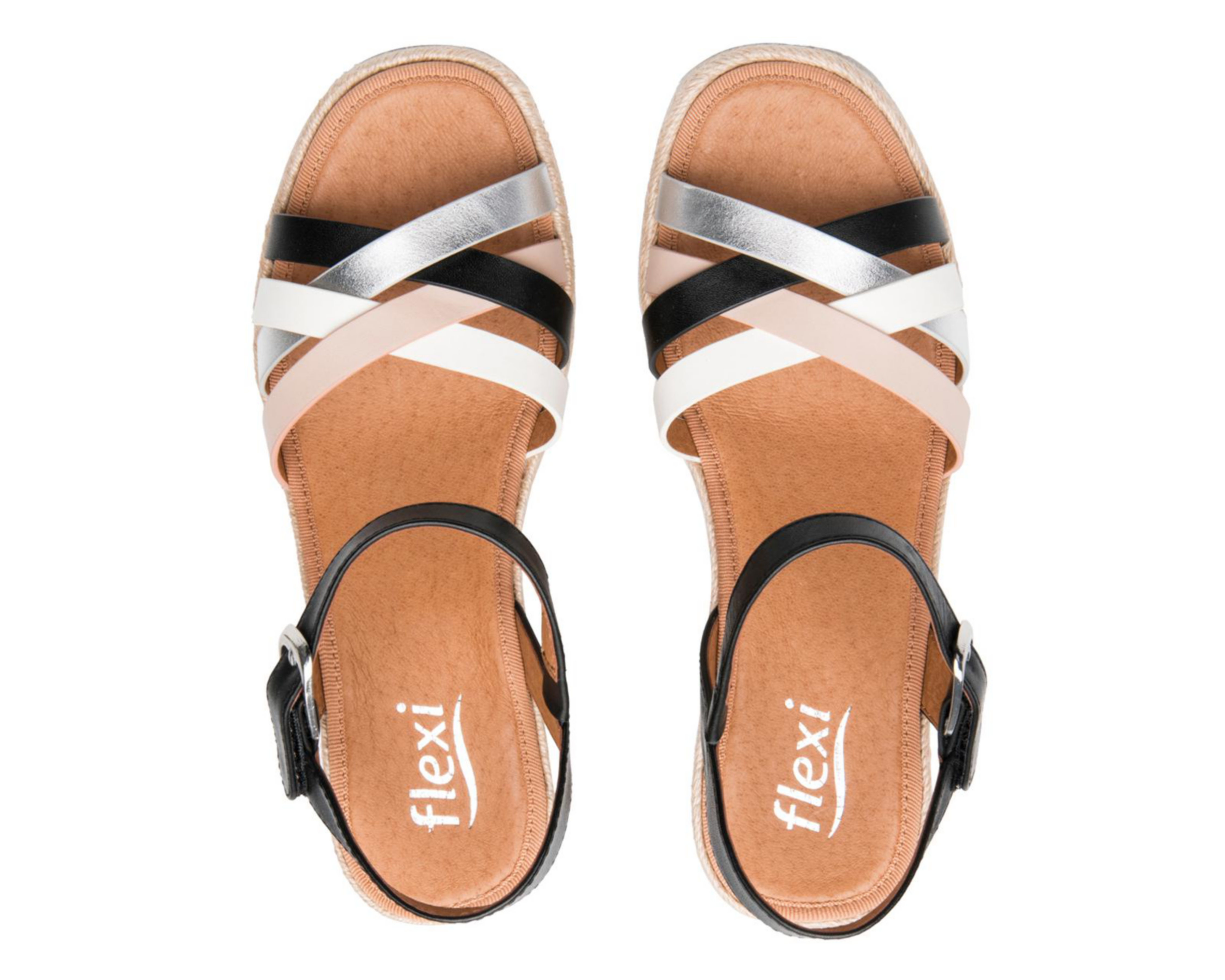 Foto 4 pulgar | Sandalias Confort Flexi de Piel para Mujer