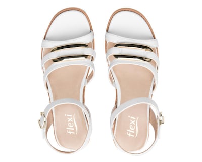 Foto 3 | Sandalias Casuales Flexi de Piel para Mujer