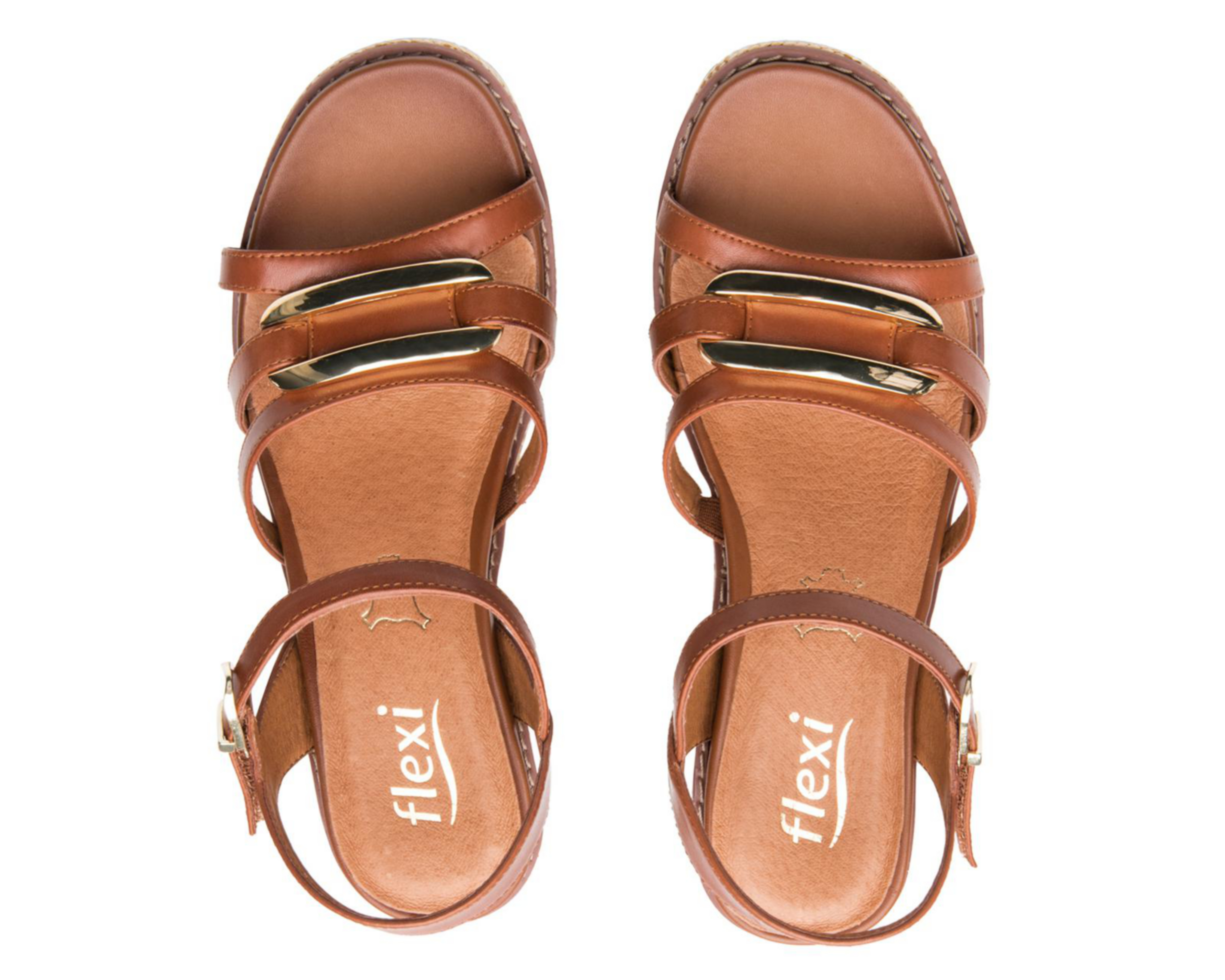 Foto 4 pulgar | Sandalias Casuales Flexi de Piel para Mujer