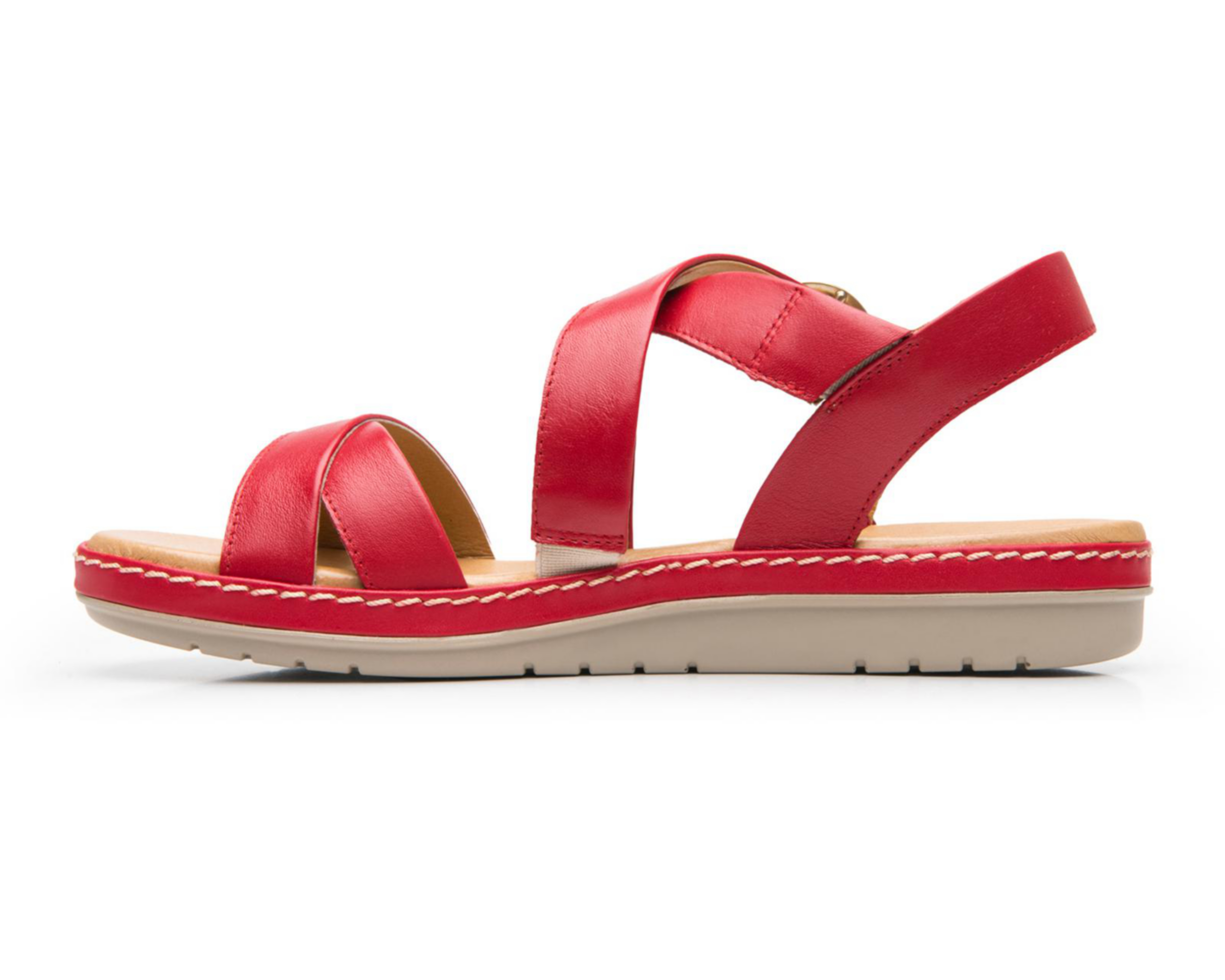 Foto 4 | Sandalias Confort Flexi de Piel para Mujer