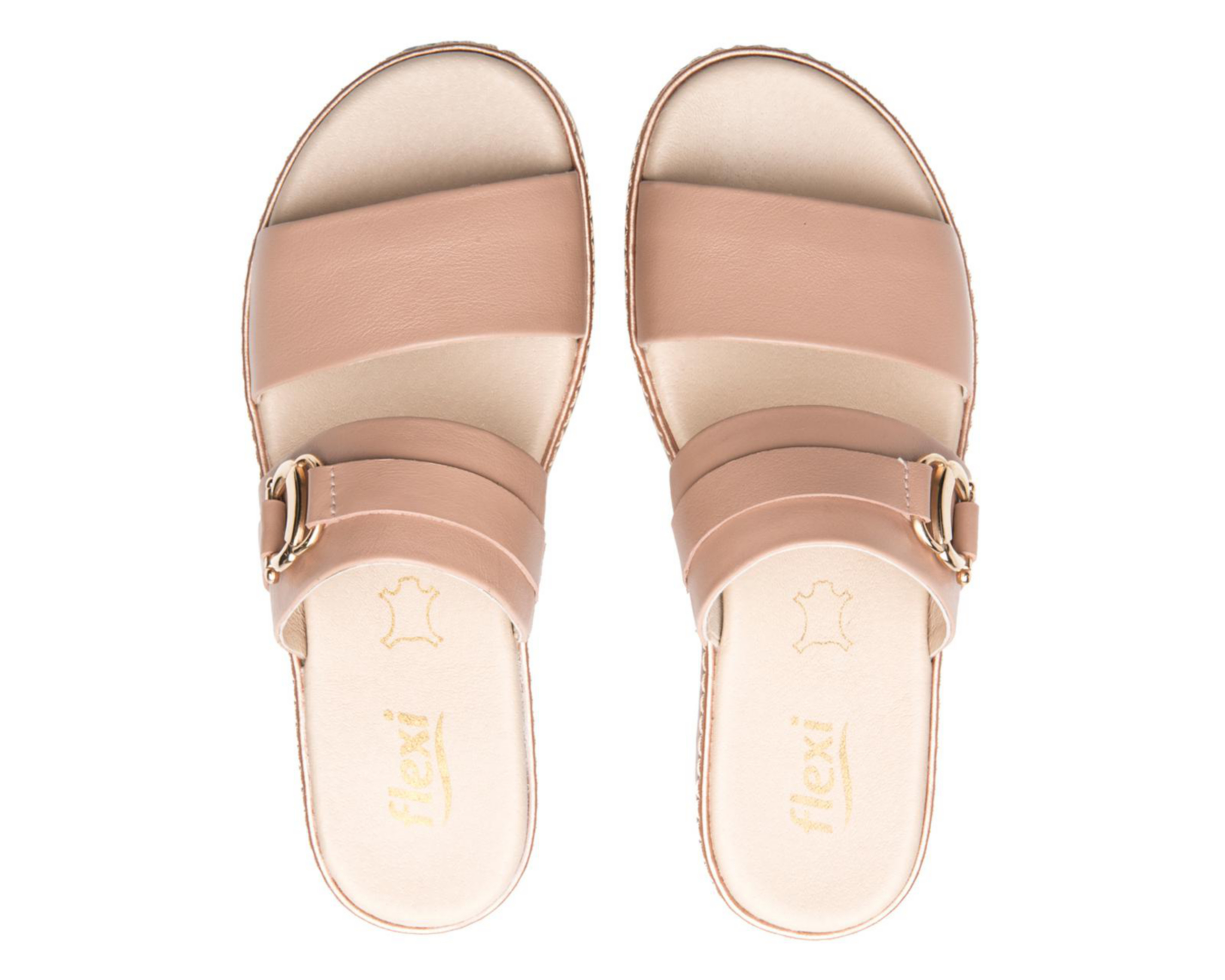 Foto 3 | Sandalias Casuales Flexi de Piel para Mujer