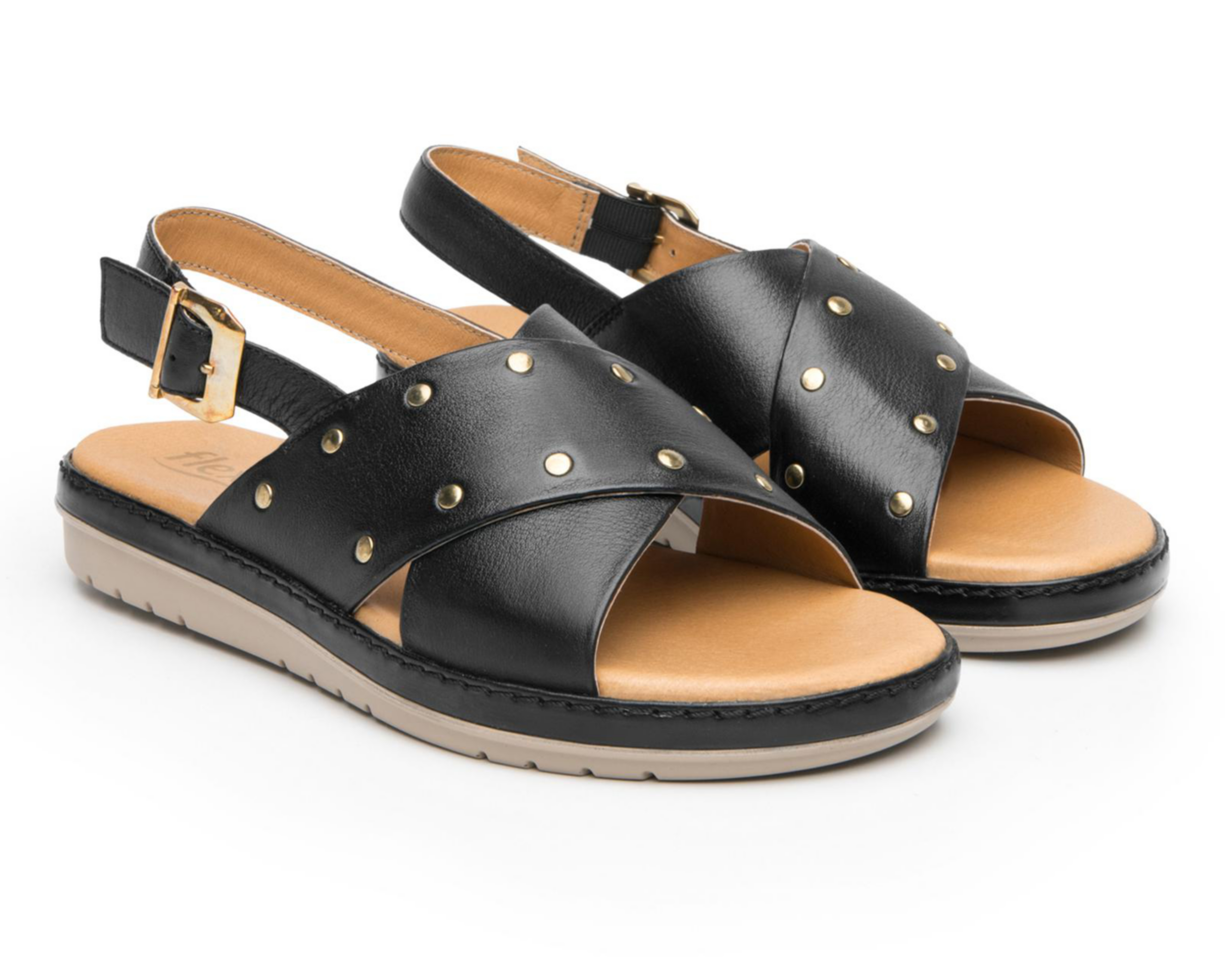 Foto 2 pulgar | Sandalias Casuales Flexi de Piel para Mujer