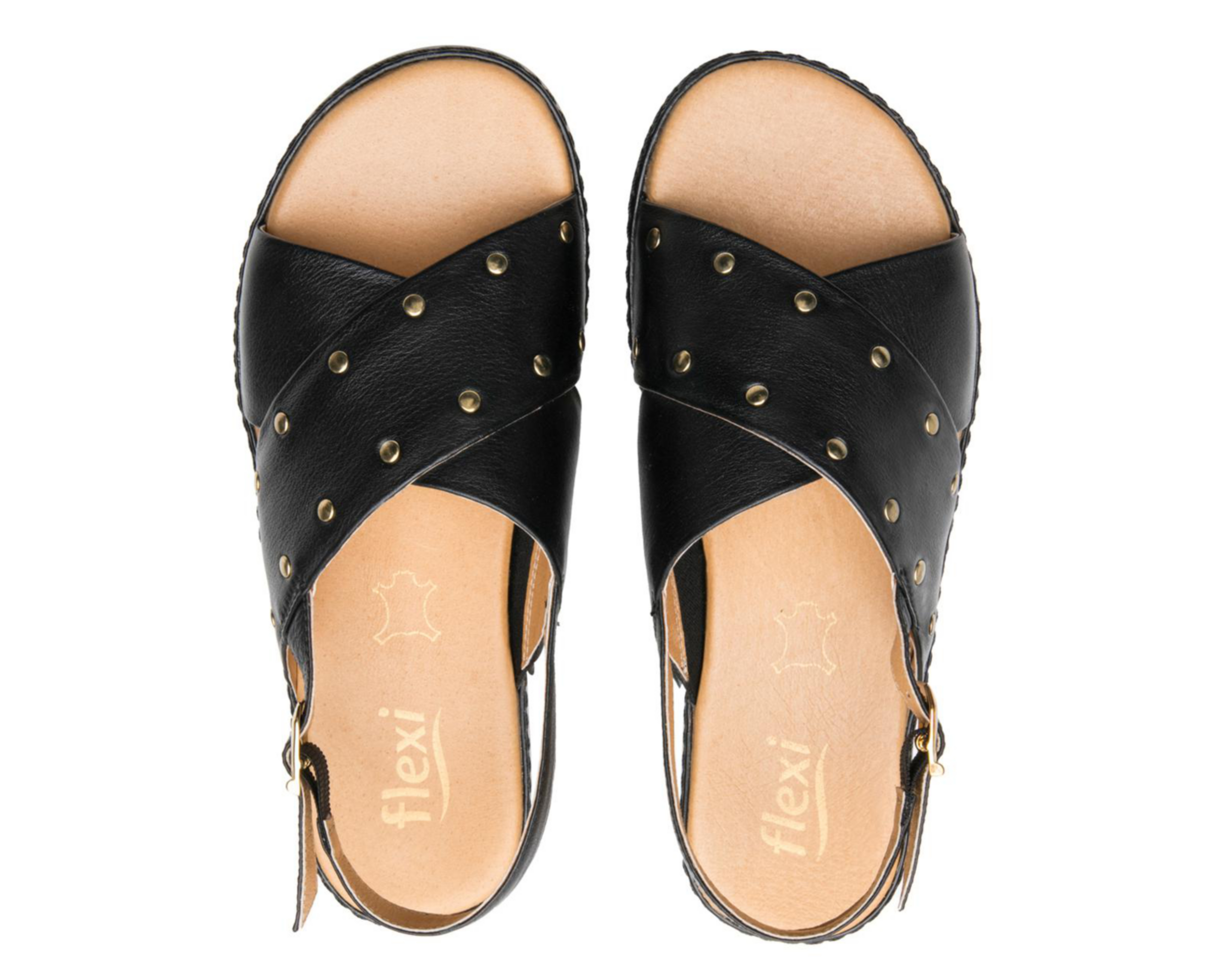 Foto 4 pulgar | Sandalias Casuales Flexi de Piel para Mujer