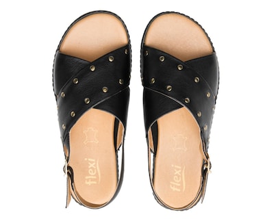 Foto 3 | Sandalias Casuales Flexi de Piel para Mujer