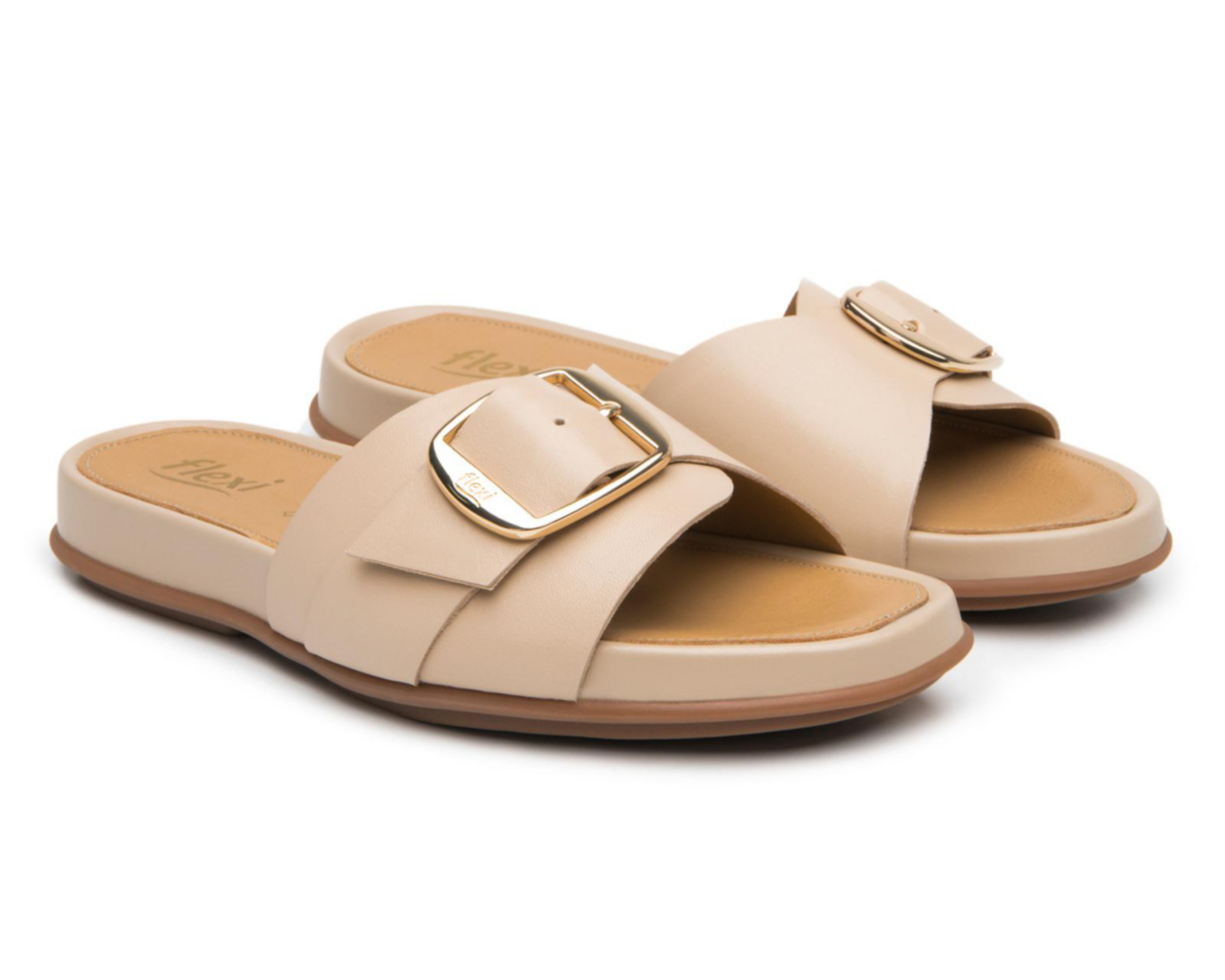 Foto 2 pulgar | Sandalias Confort Flexi de Piel para Mujer