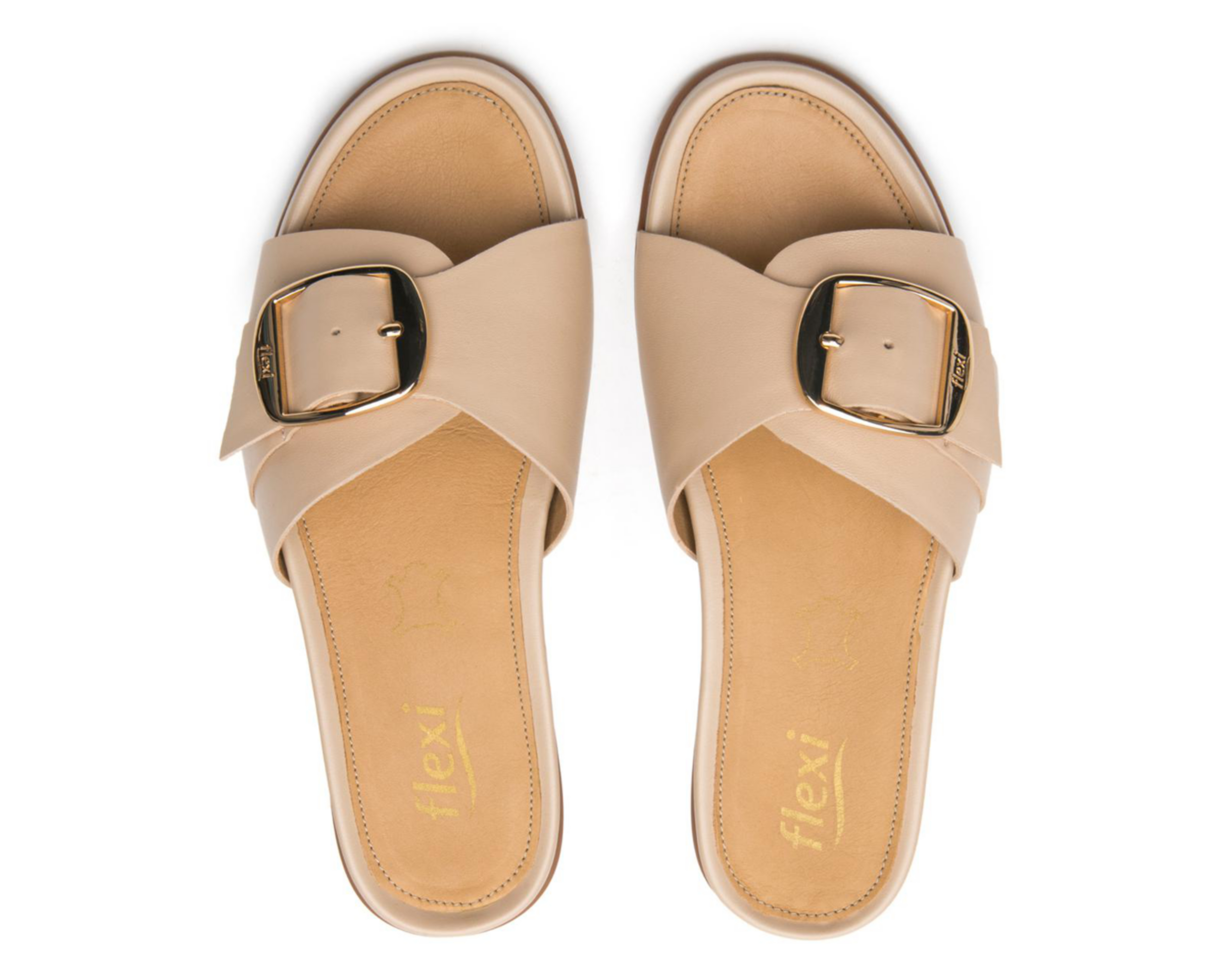 Foto 4 pulgar | Sandalias Confort Flexi de Piel para Mujer