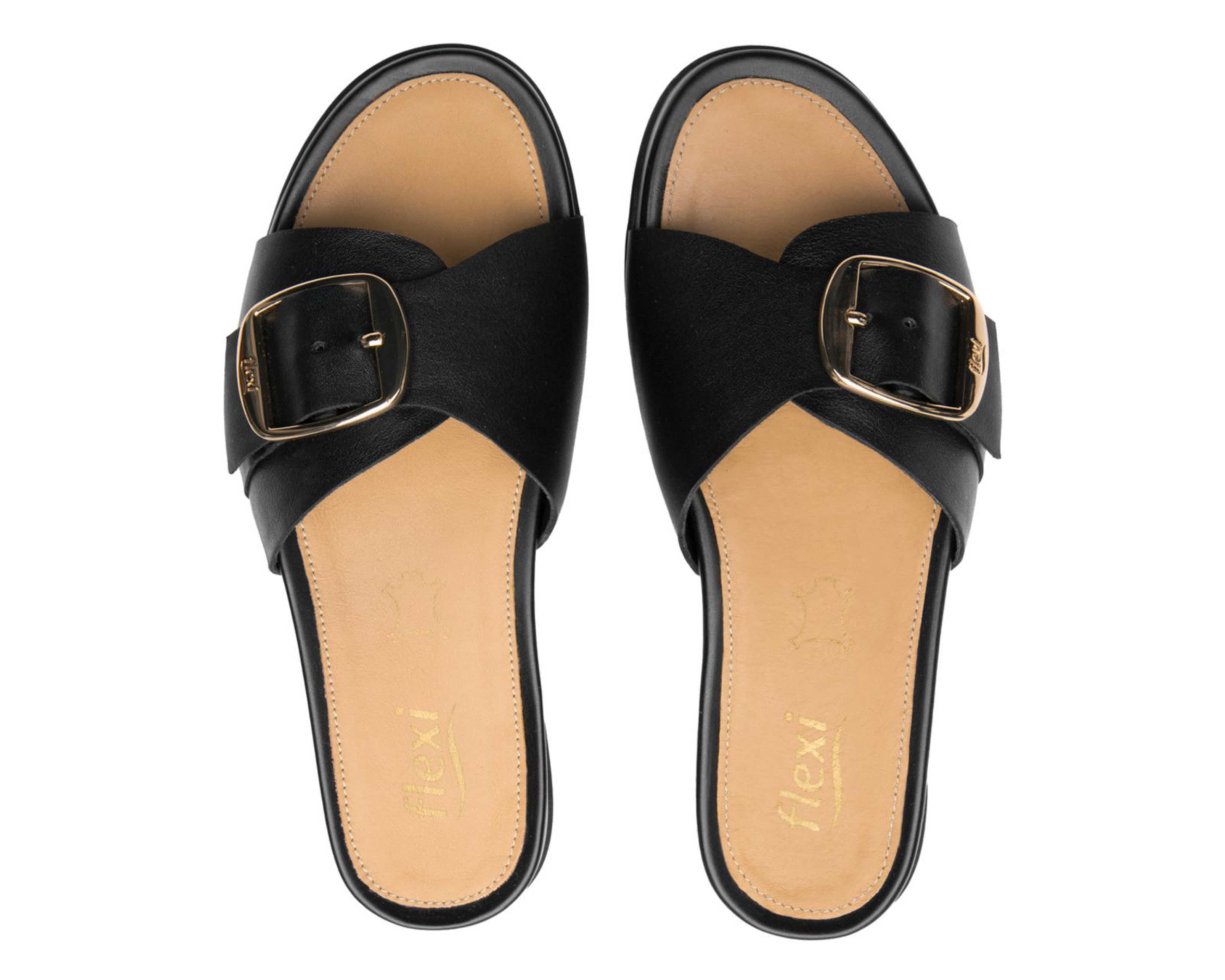 Foto 4 pulgar | Sandalias Confort Flexi de Piel para Mujer