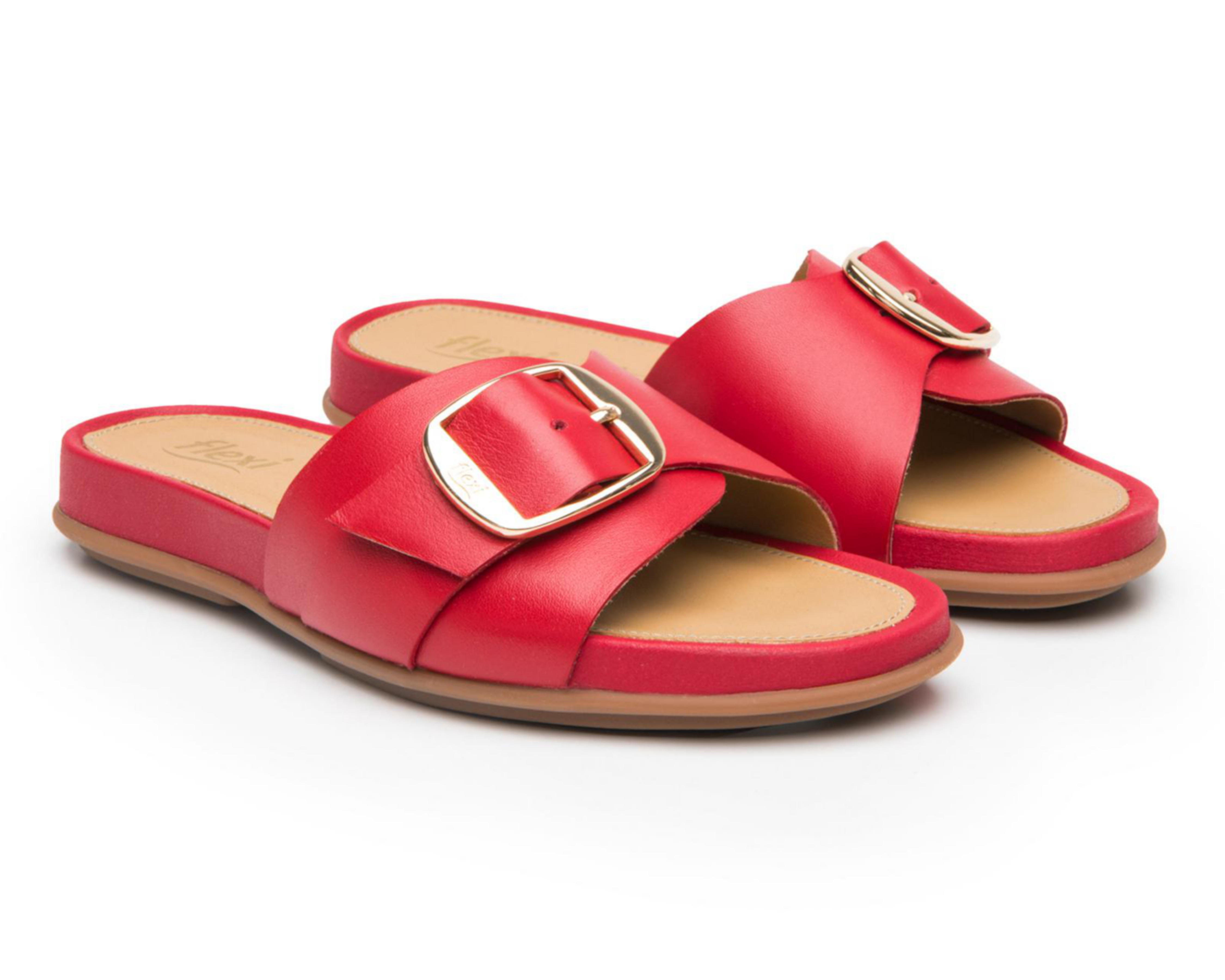 Foto 2 pulgar | Sandalias Confort Flexi de Piel para Mujer