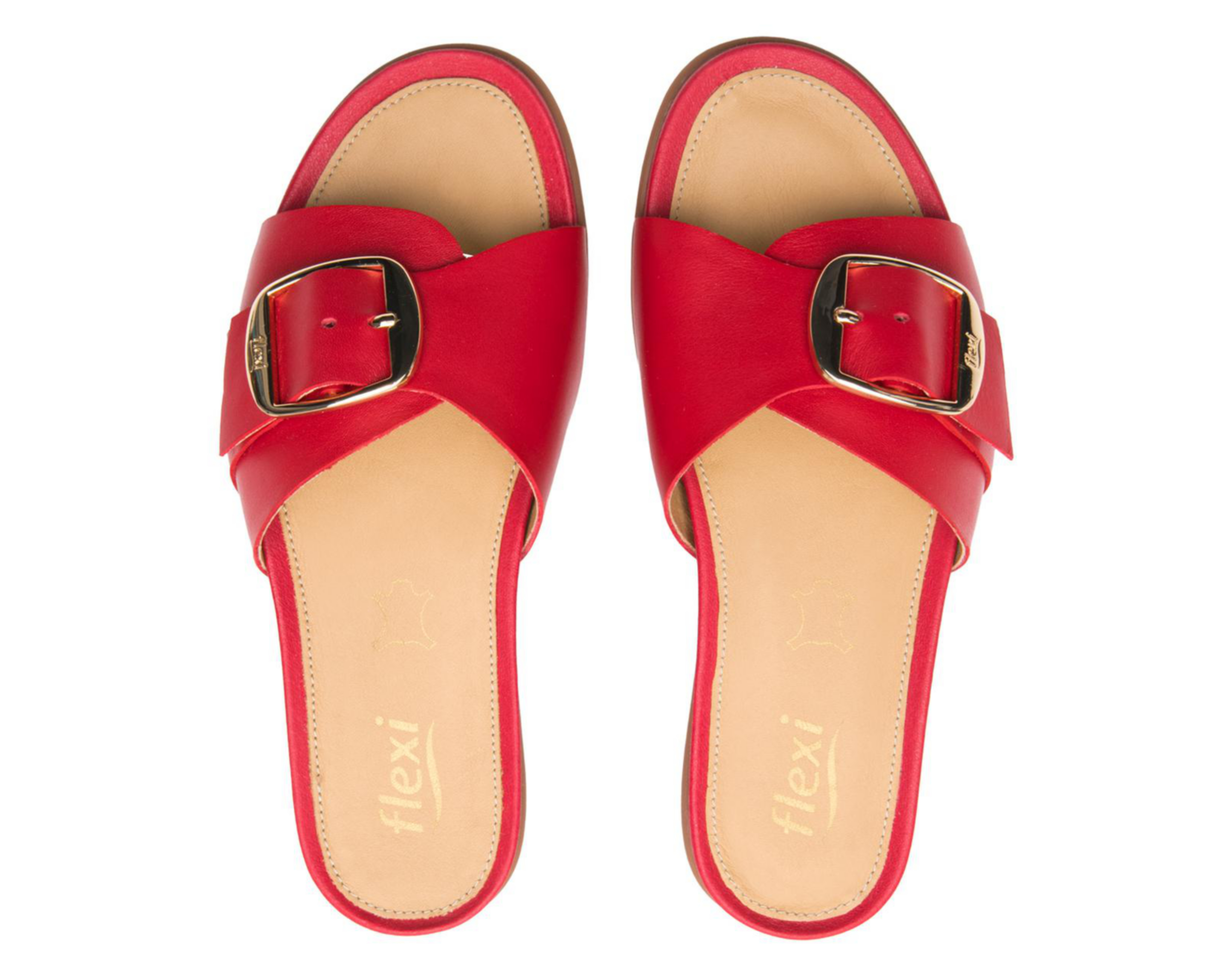 Foto 4 pulgar | Sandalias Confort Flexi de Piel para Mujer