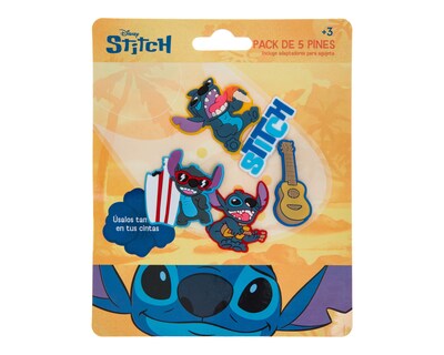 Foto 3 | Paquete de Pines para Calzado Disney Lilo & Stitch 5 Piezas