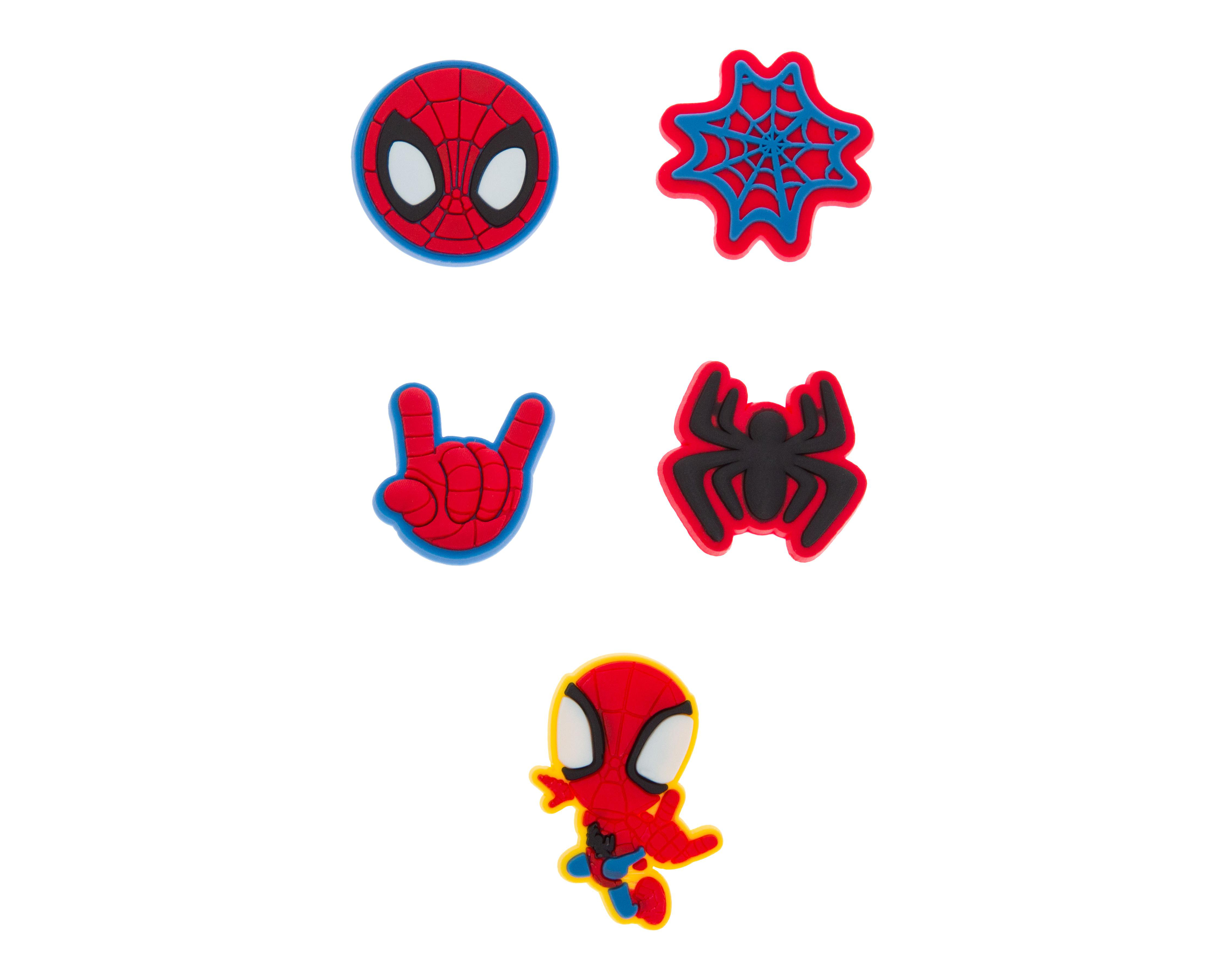 Foto 1 | Paquete de Pines para Calzado Marvel Spiderman 5 Piezas