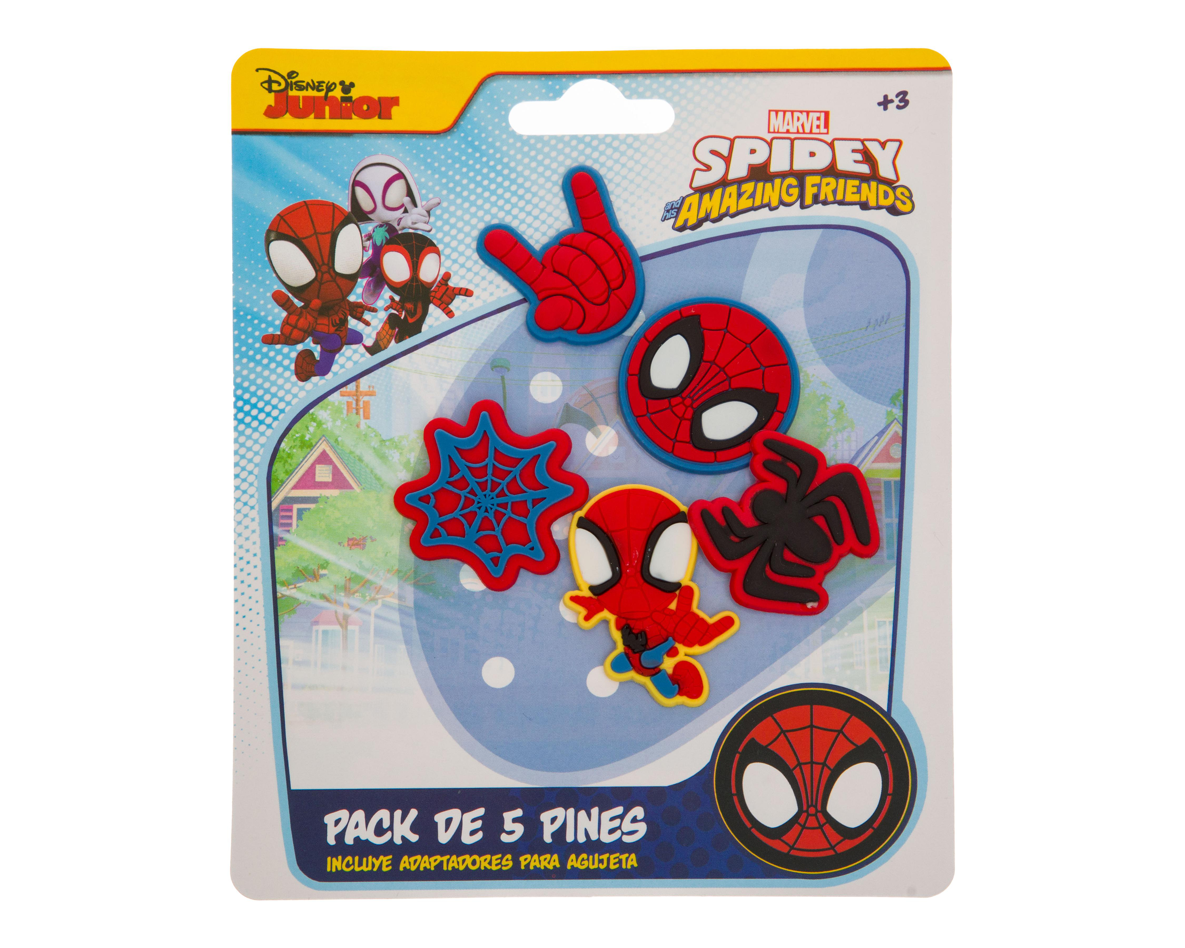 Foto 4 pulgar | Paquete de Pines para Calzado Marvel Spiderman 5 Piezas
