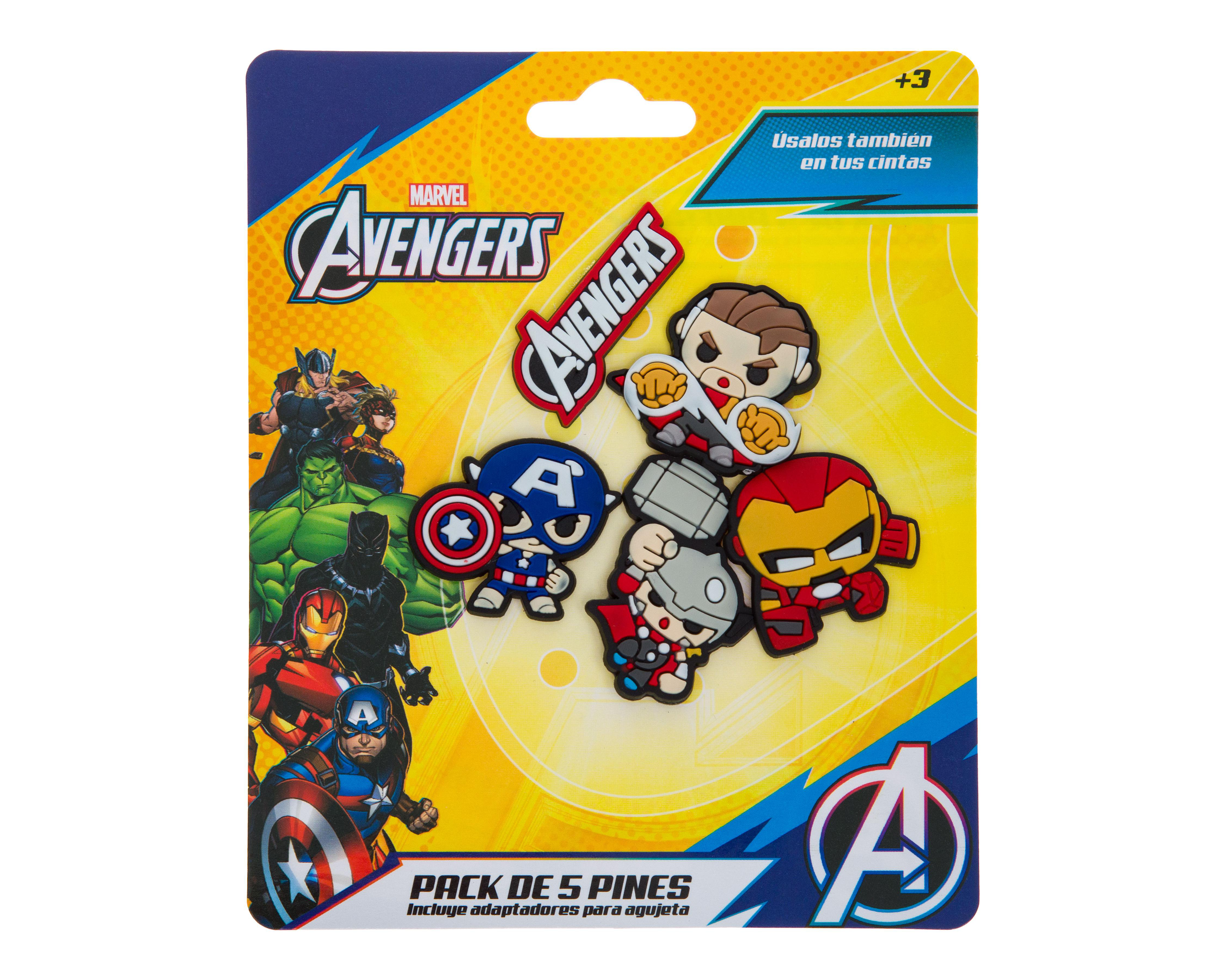 Foto 4 pulgar | Paquete de Pines para Calzado Marvel Avengers 5 Piezas