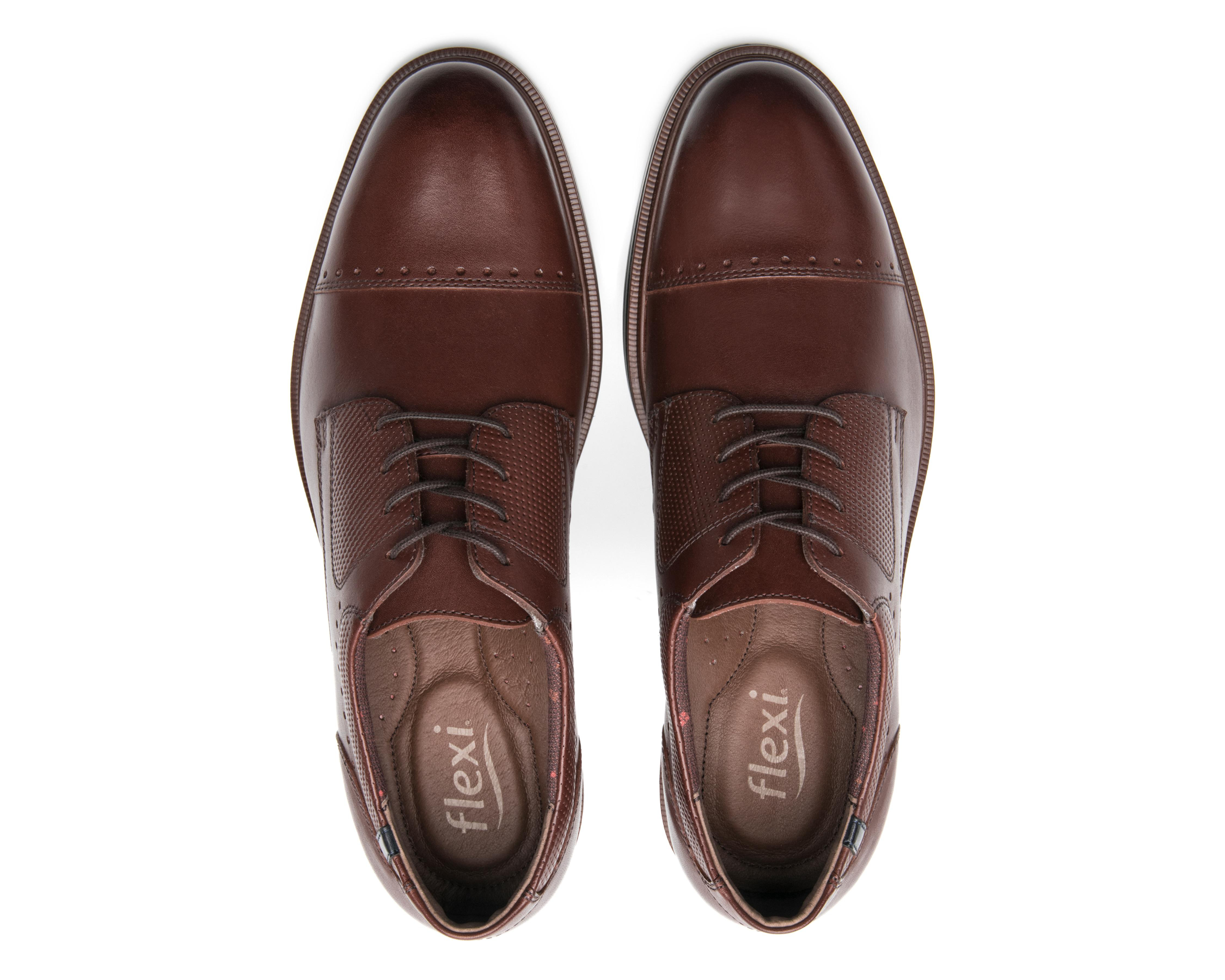 Foto 3 | Zapatos de Vestir Flexi de Piel para Hombre