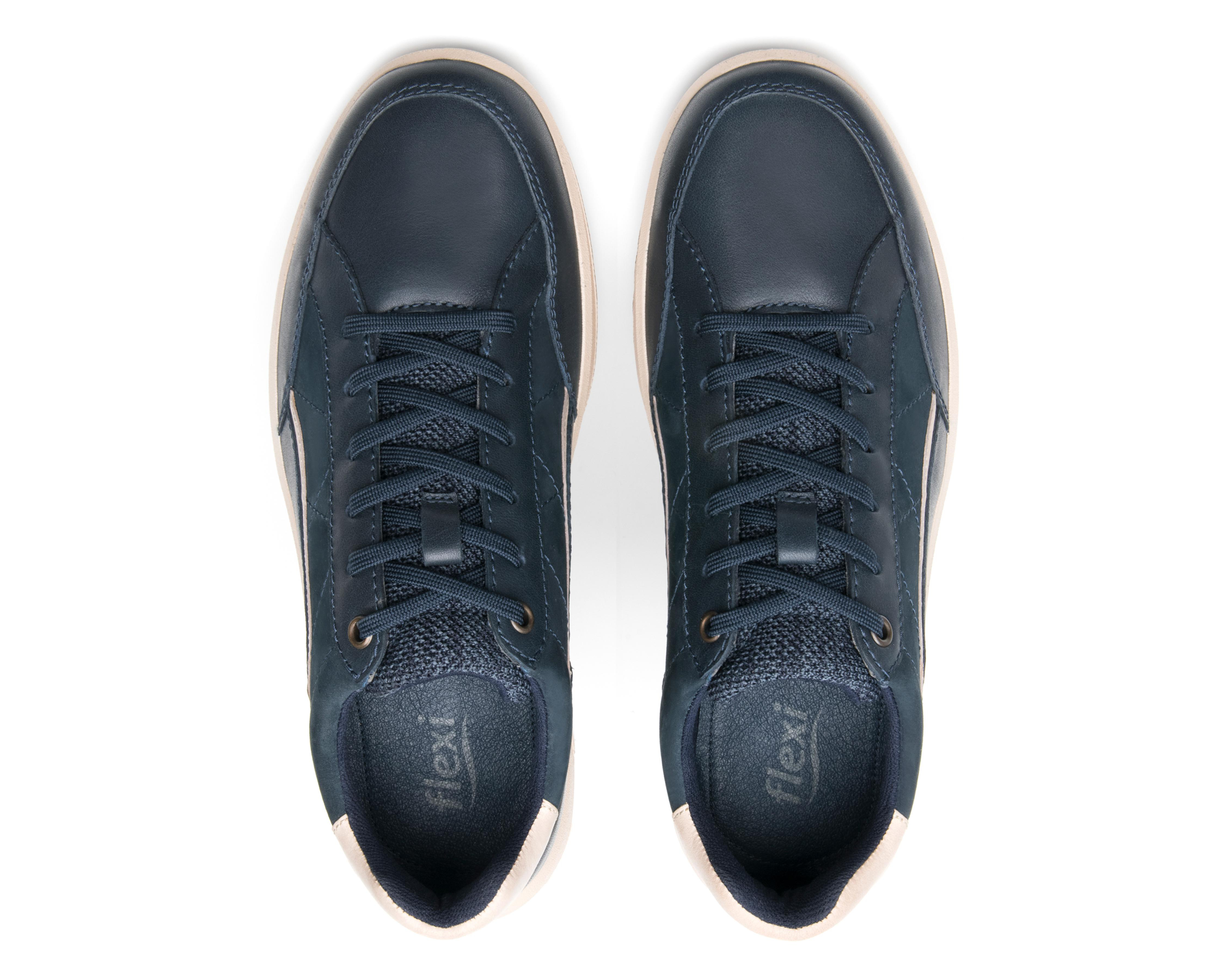 Foto 4 pulgar | Tenis Casuales Flexi de Piel para Hombre