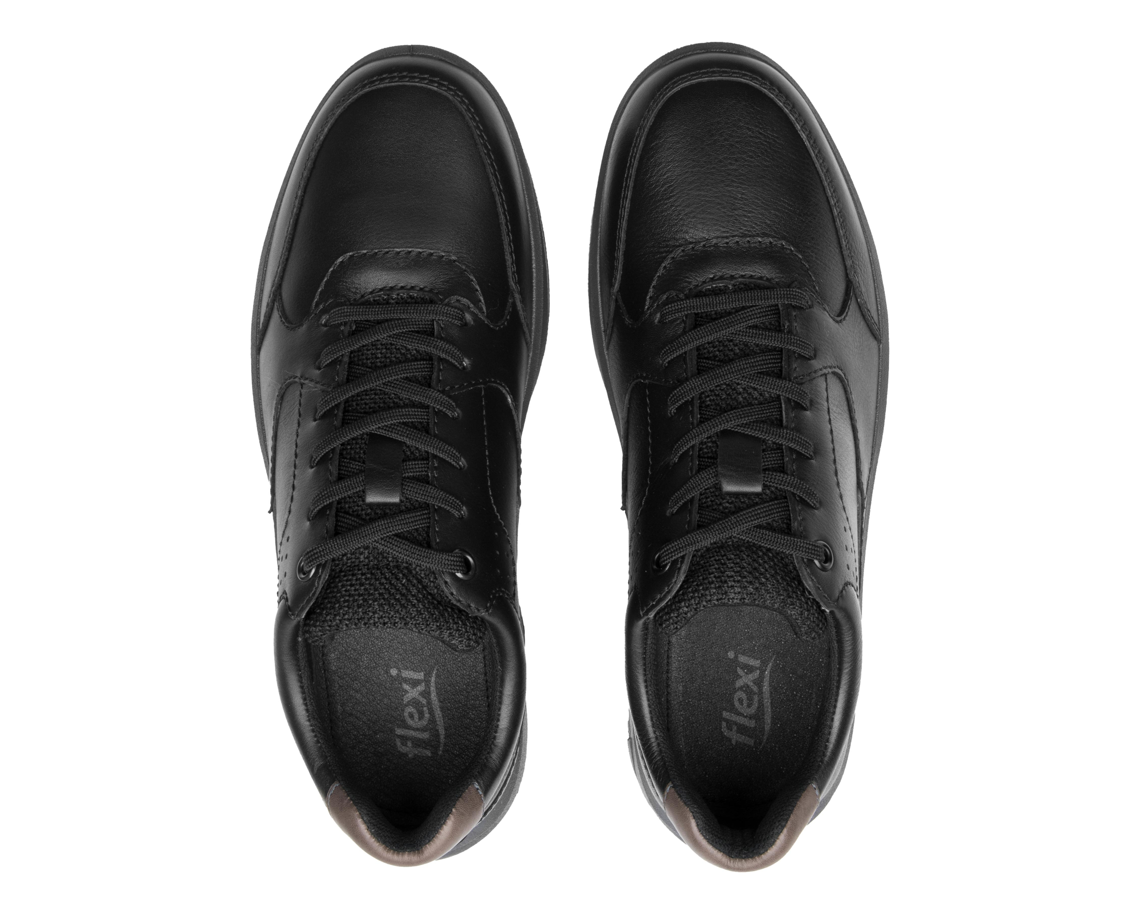 Foto 4 pulgar | Tenis Casuales Flexi de Piel para Hombre
