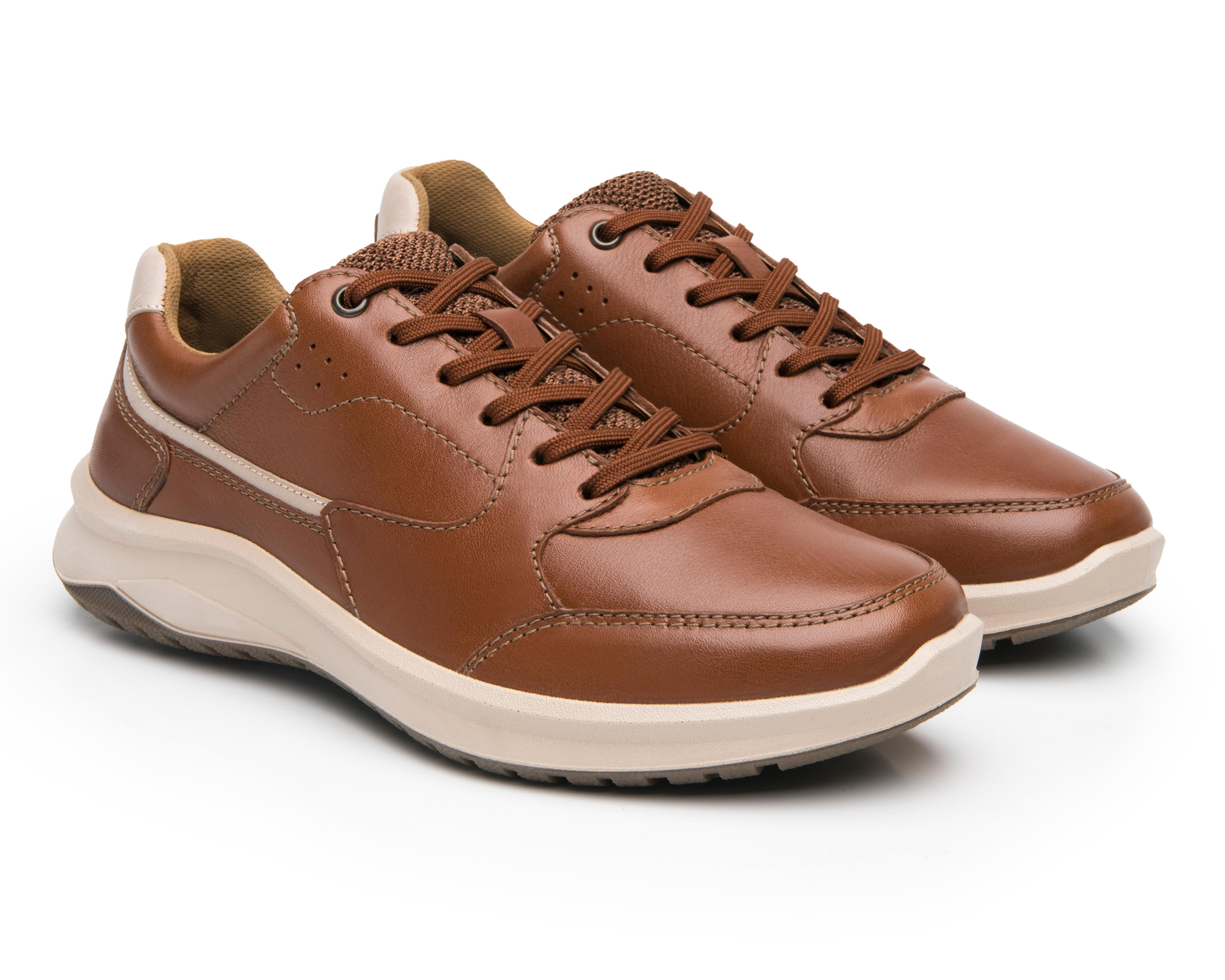 Foto 2 pulgar | Tenis Casuales Flexi de Piel para Hombre