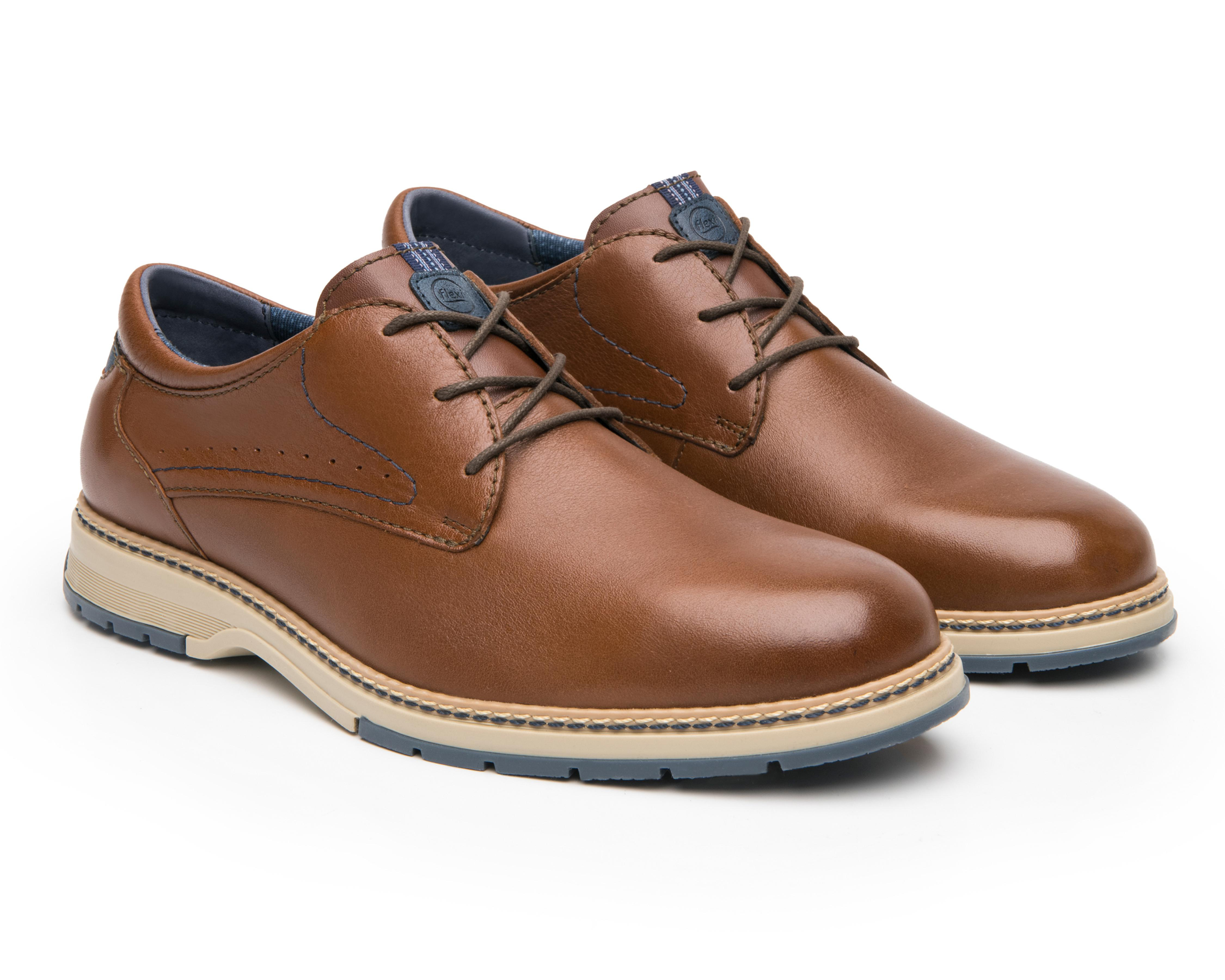 Foto 2 pulgar | Zapatos Casuales Flexi de Piel para Hombre