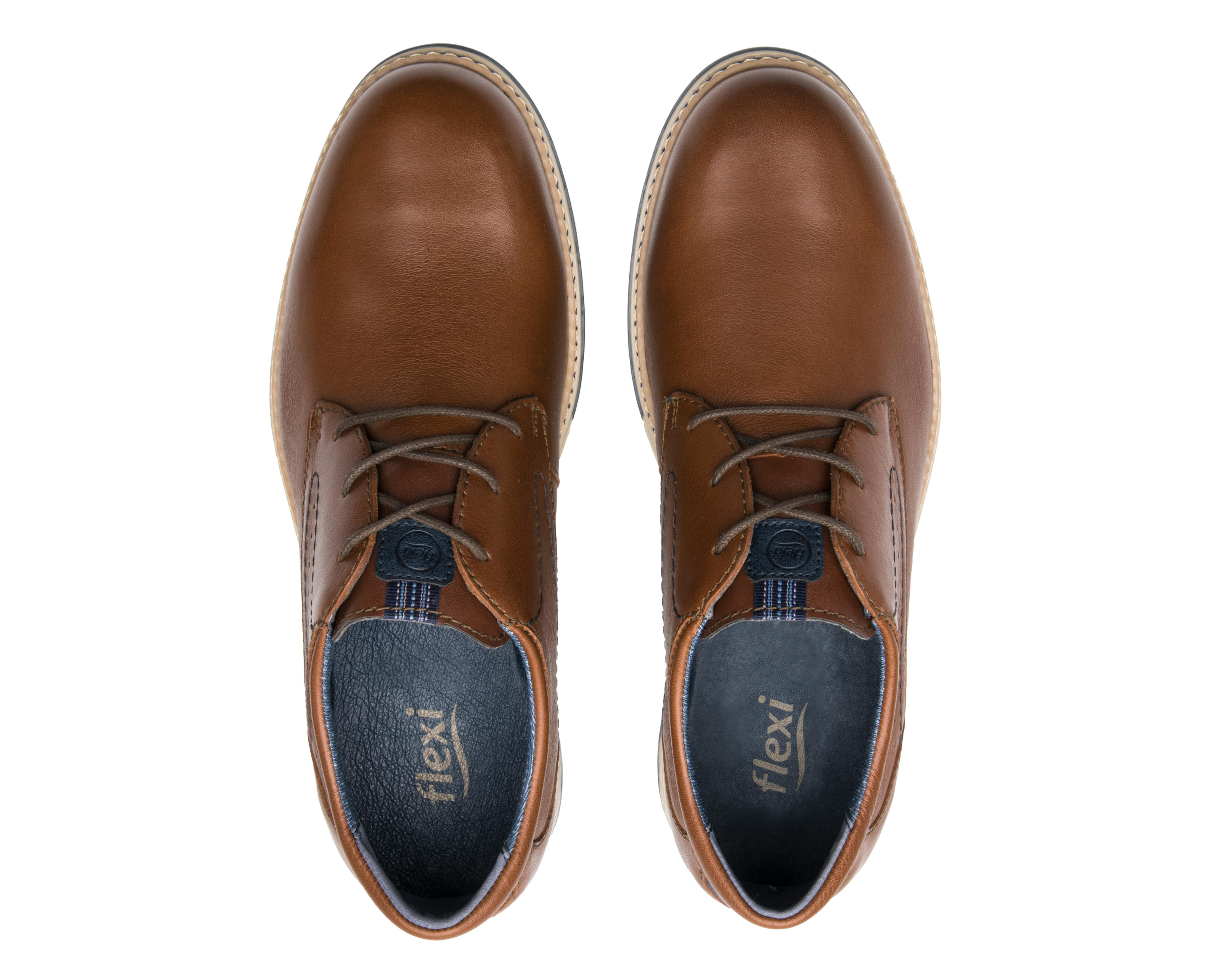 Foto 4 pulgar | Zapatos Casuales Flexi de Piel para Hombre