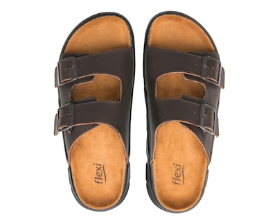 Foto 3 | Sandalias Casuales Flexi de Piel para Hombre