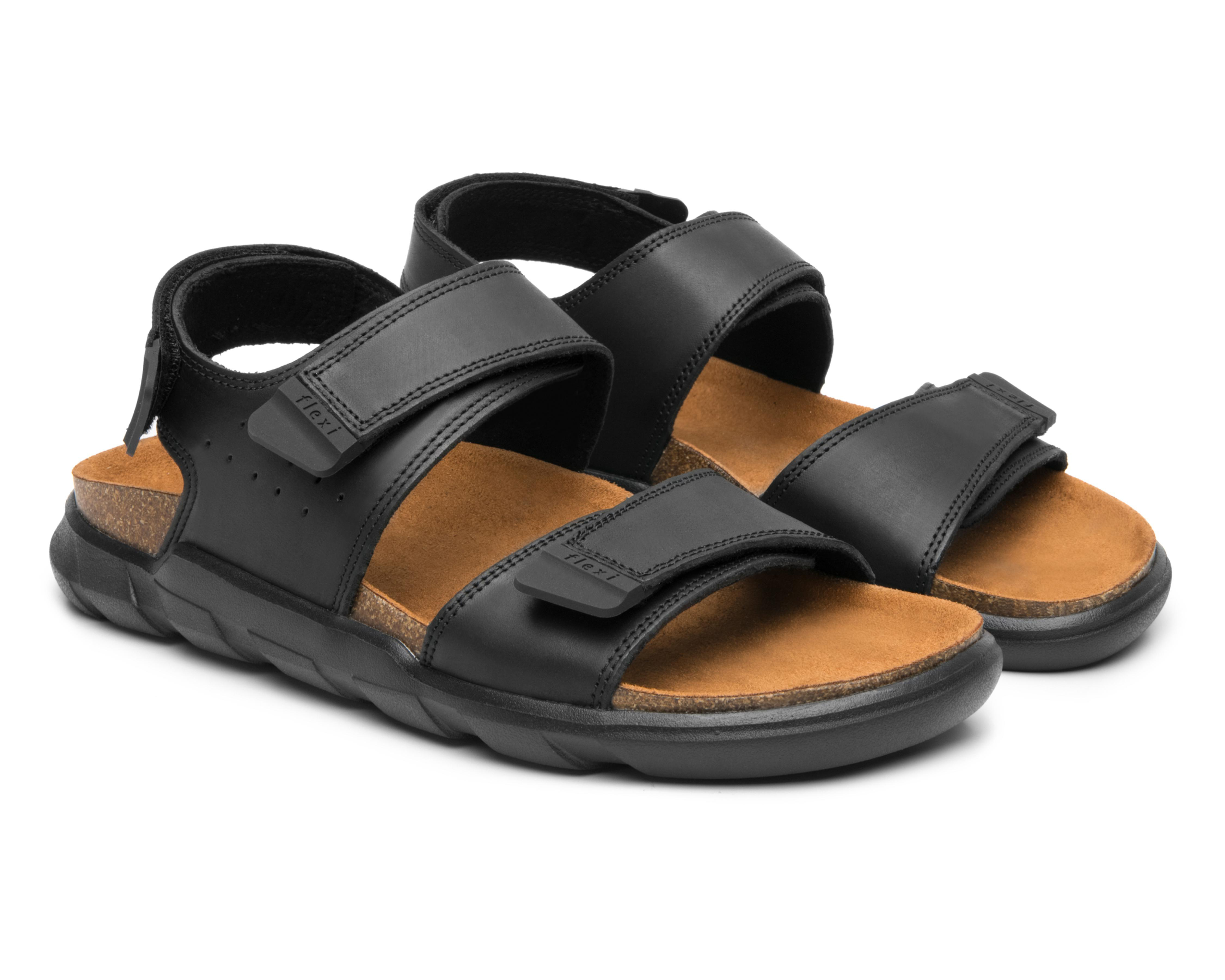 Foto 2 pulgar | Sandalias Casuales Flexi de Piel para Hombre