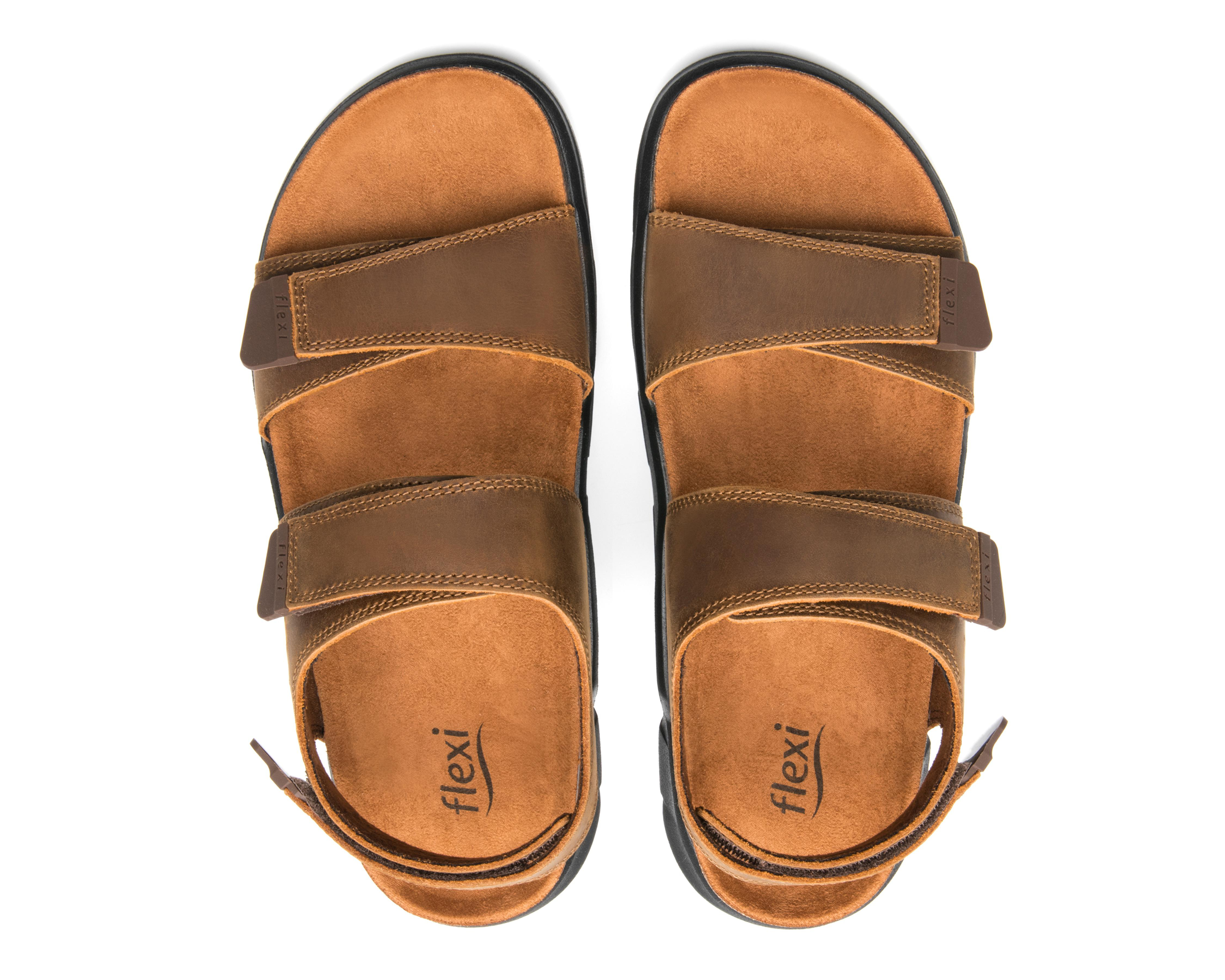 Foto 4 pulgar | Sandalias Casuales Flexi de Piel para Hombre