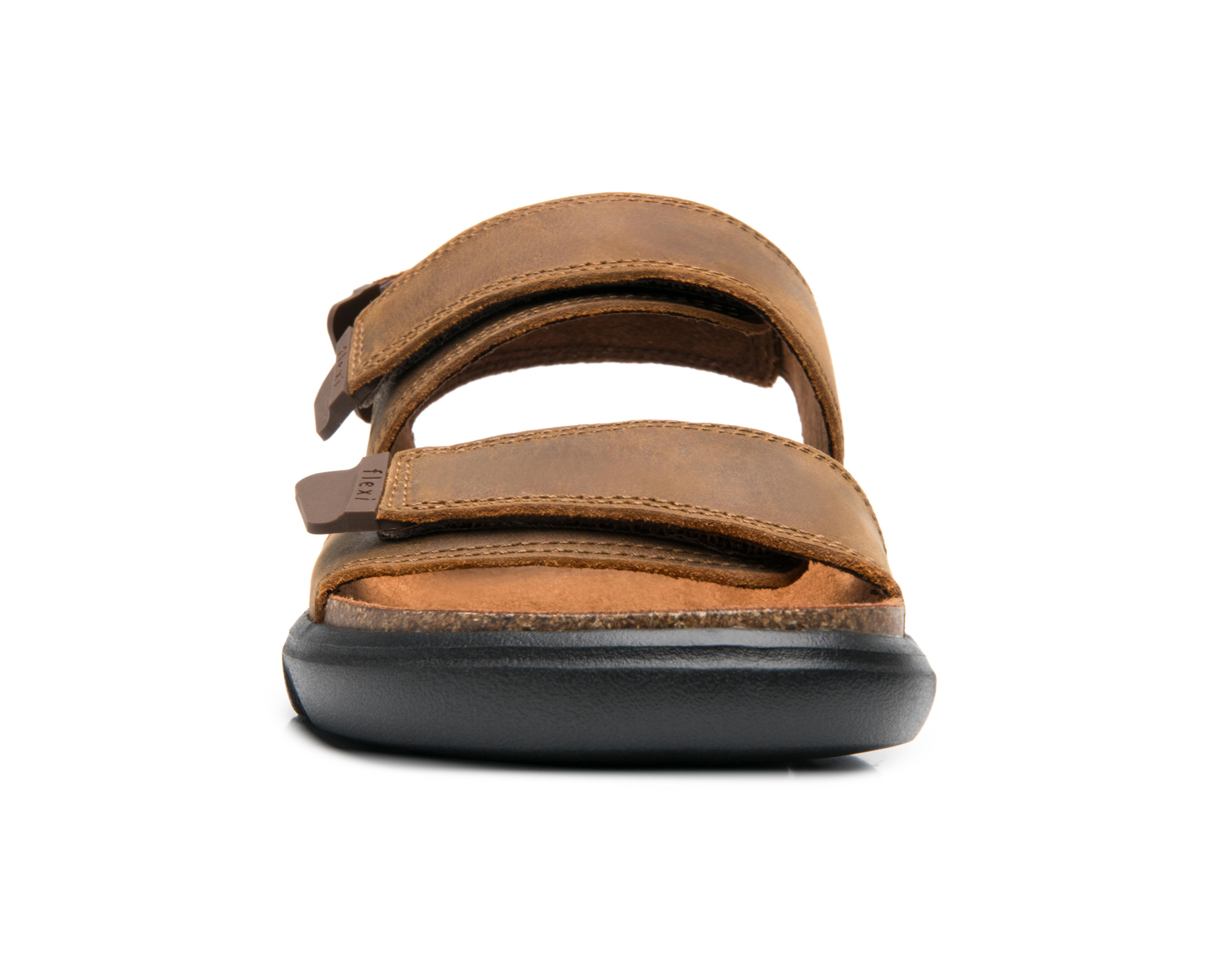 Foto 6 pulgar | Sandalias Casuales Flexi de Piel para Hombre