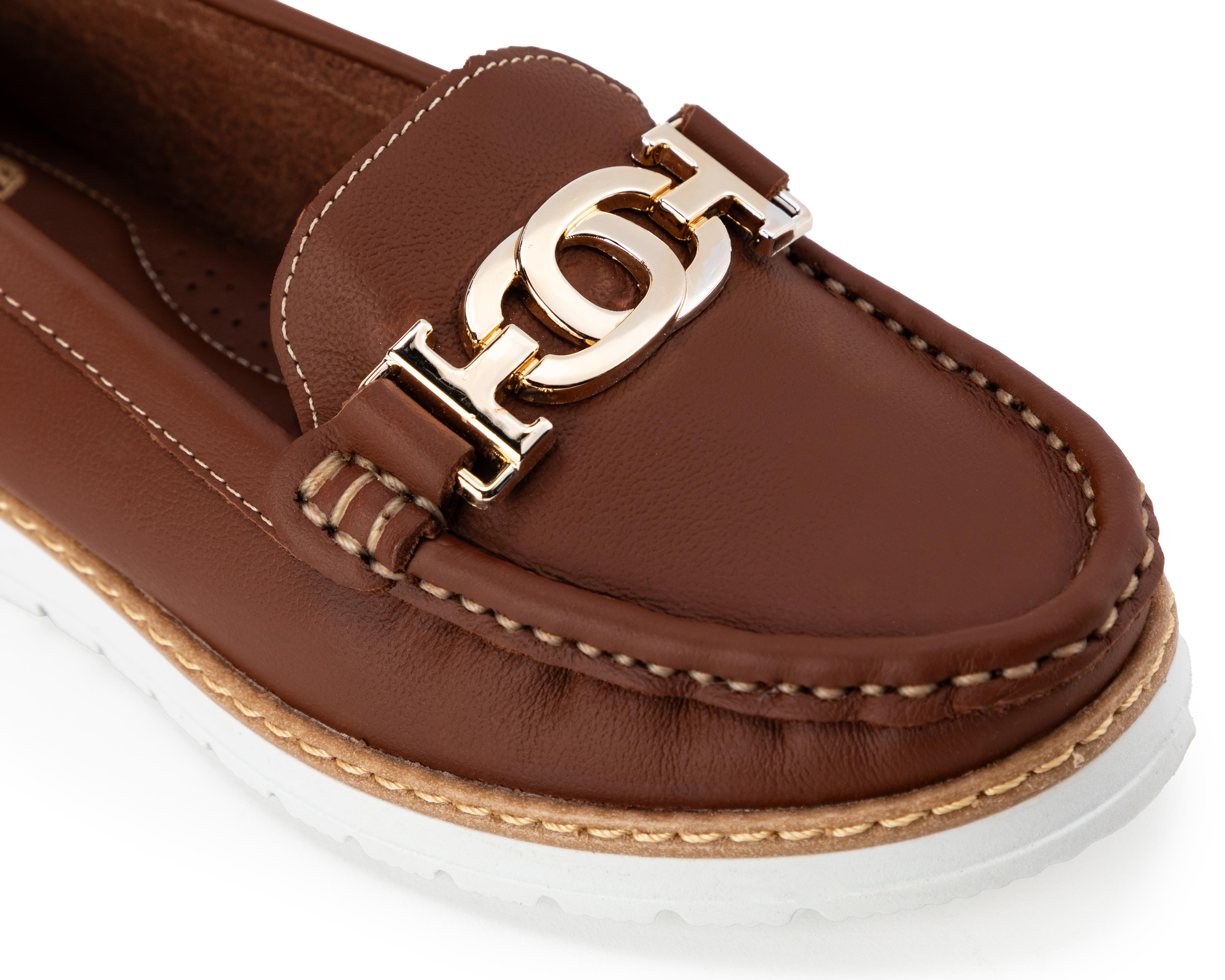 Foto 7 pulgar | Mocasines York Team Polo Club de Piel para Mujer