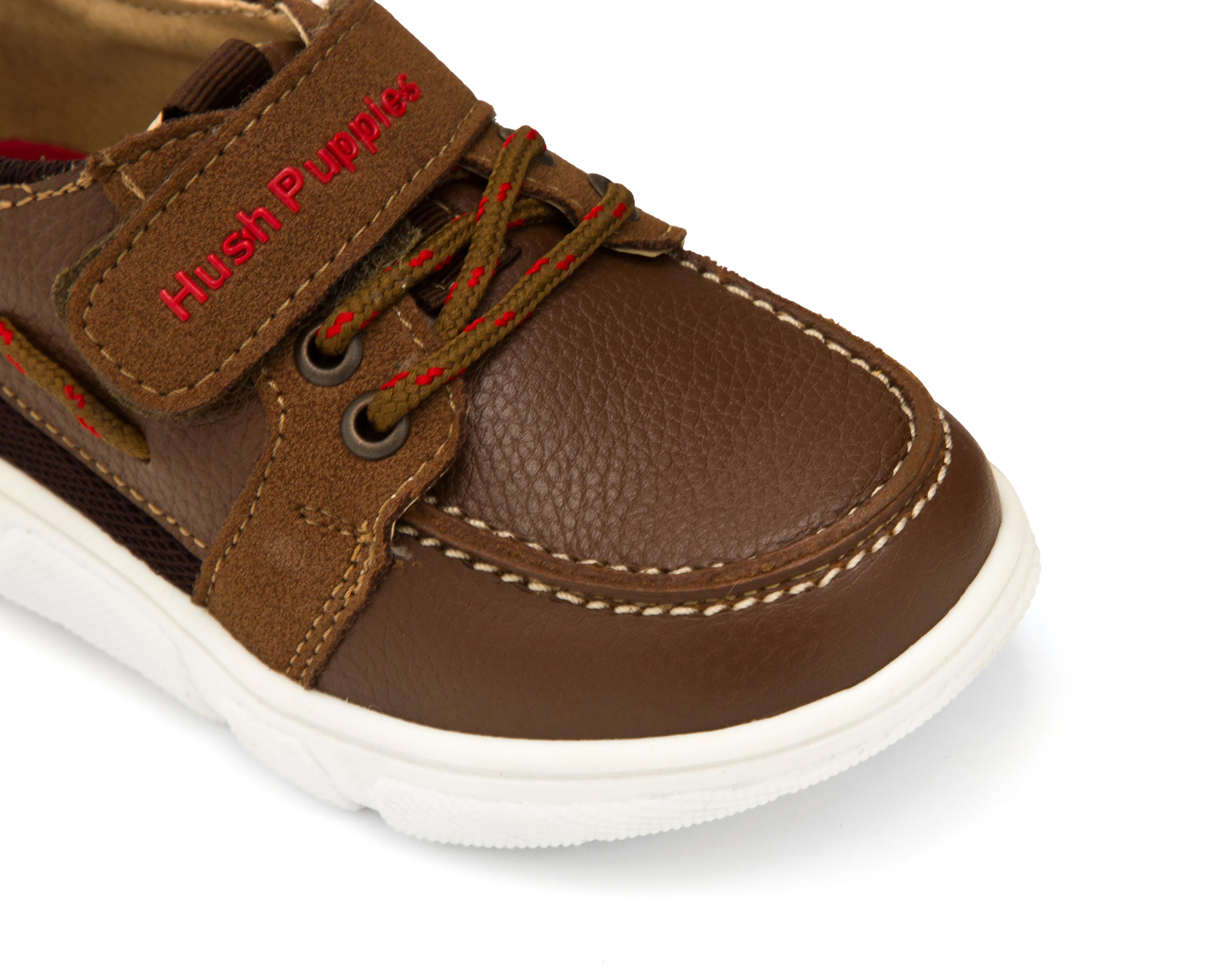 Foto 7 pulgar | Zapatos Casuales Hush Puppies de Piel para Niño