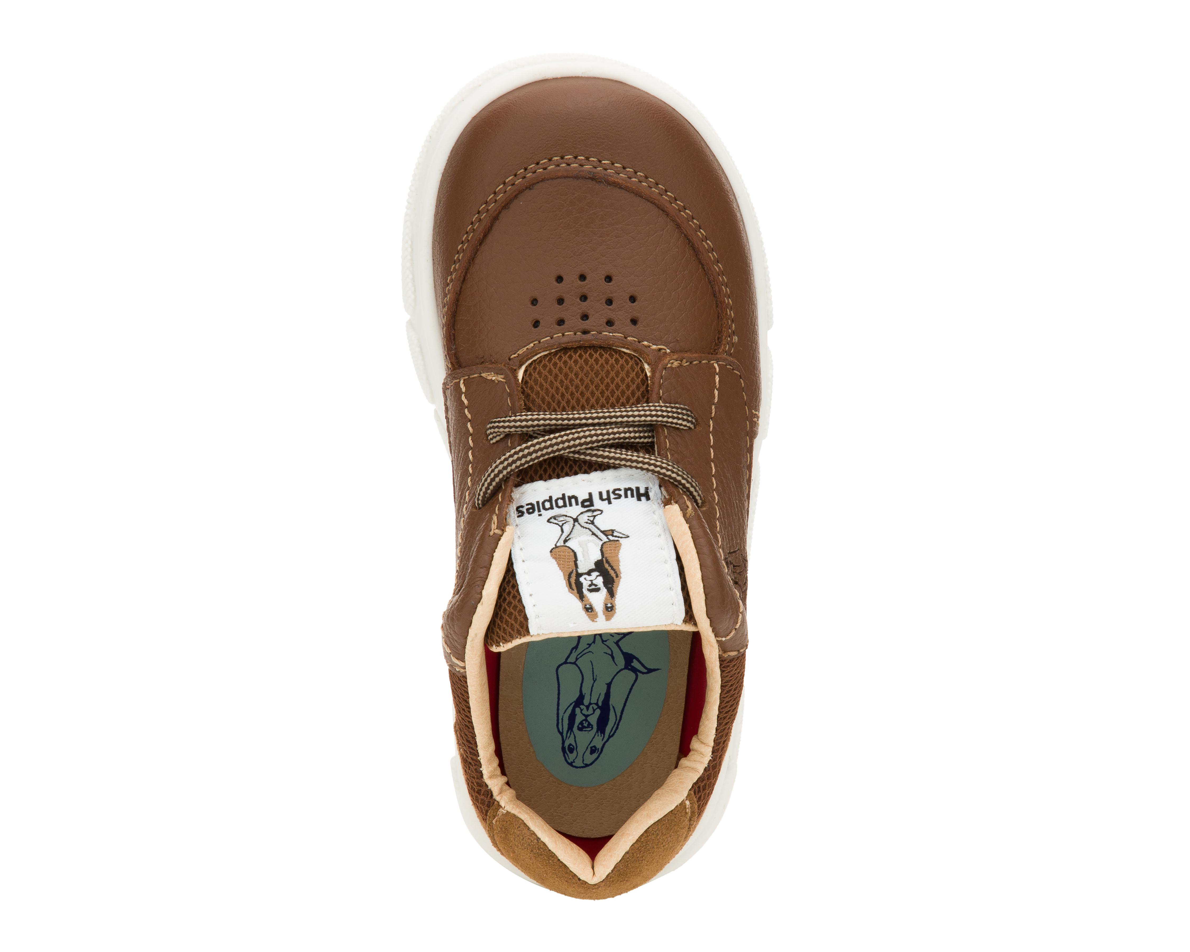 Foto 6 pulgar | Zapatos Casuales Hush Puppies de Piel para Niño