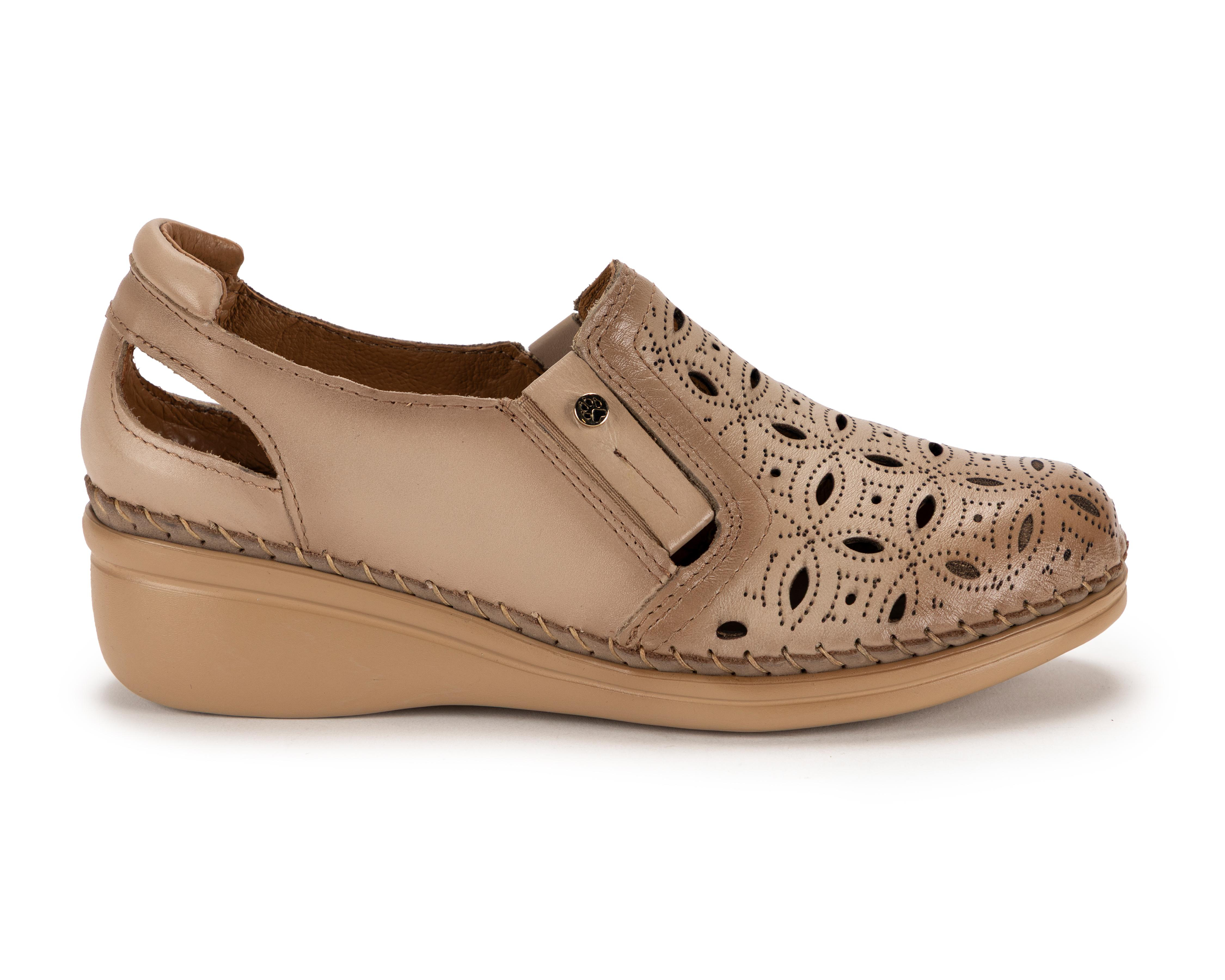 Foto 3 pulgar | Zapatos Confort Lobo Solo de Piel para Mujer