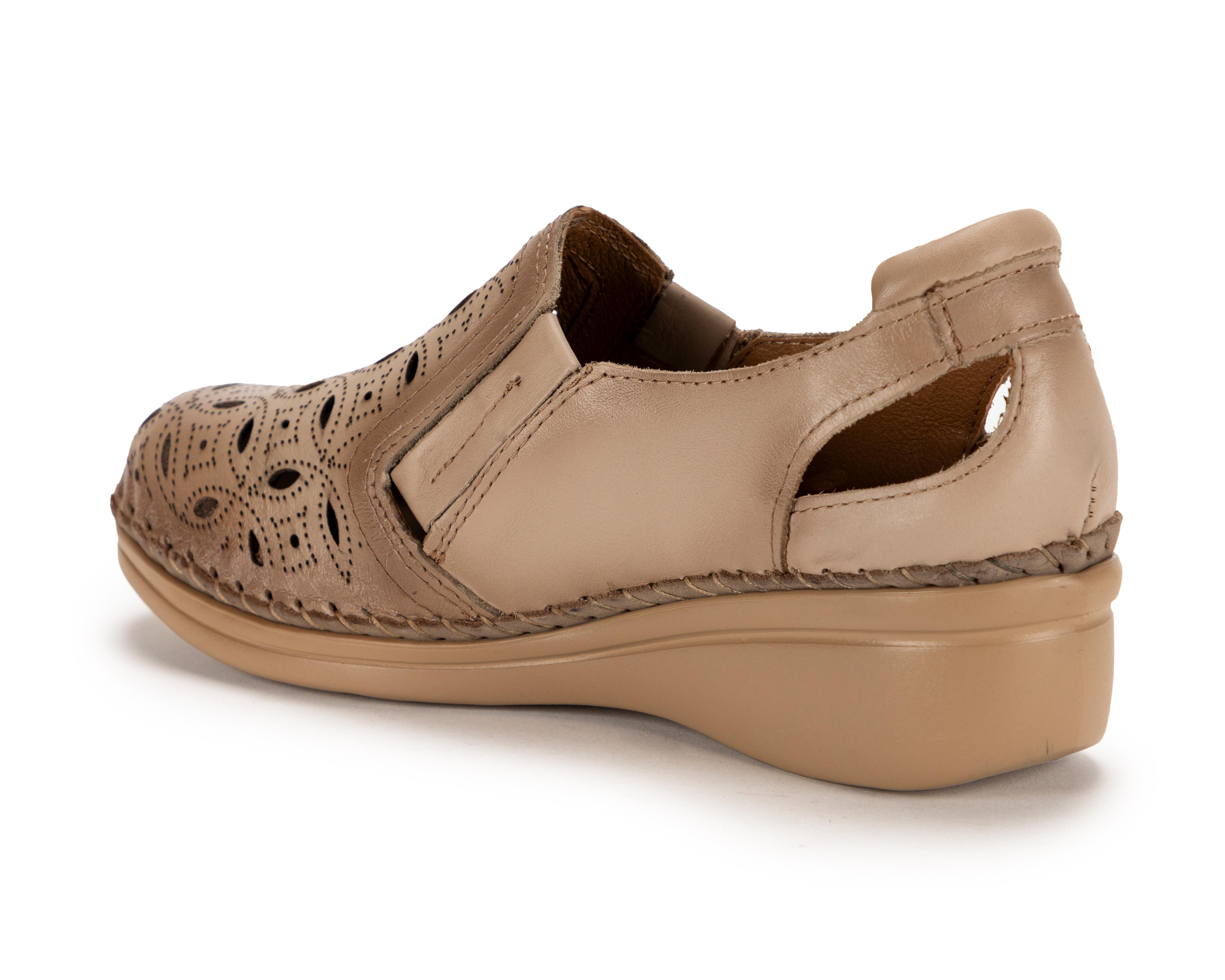 Foto 4 pulgar | Zapatos Confort Lobo Solo de Piel para Mujer