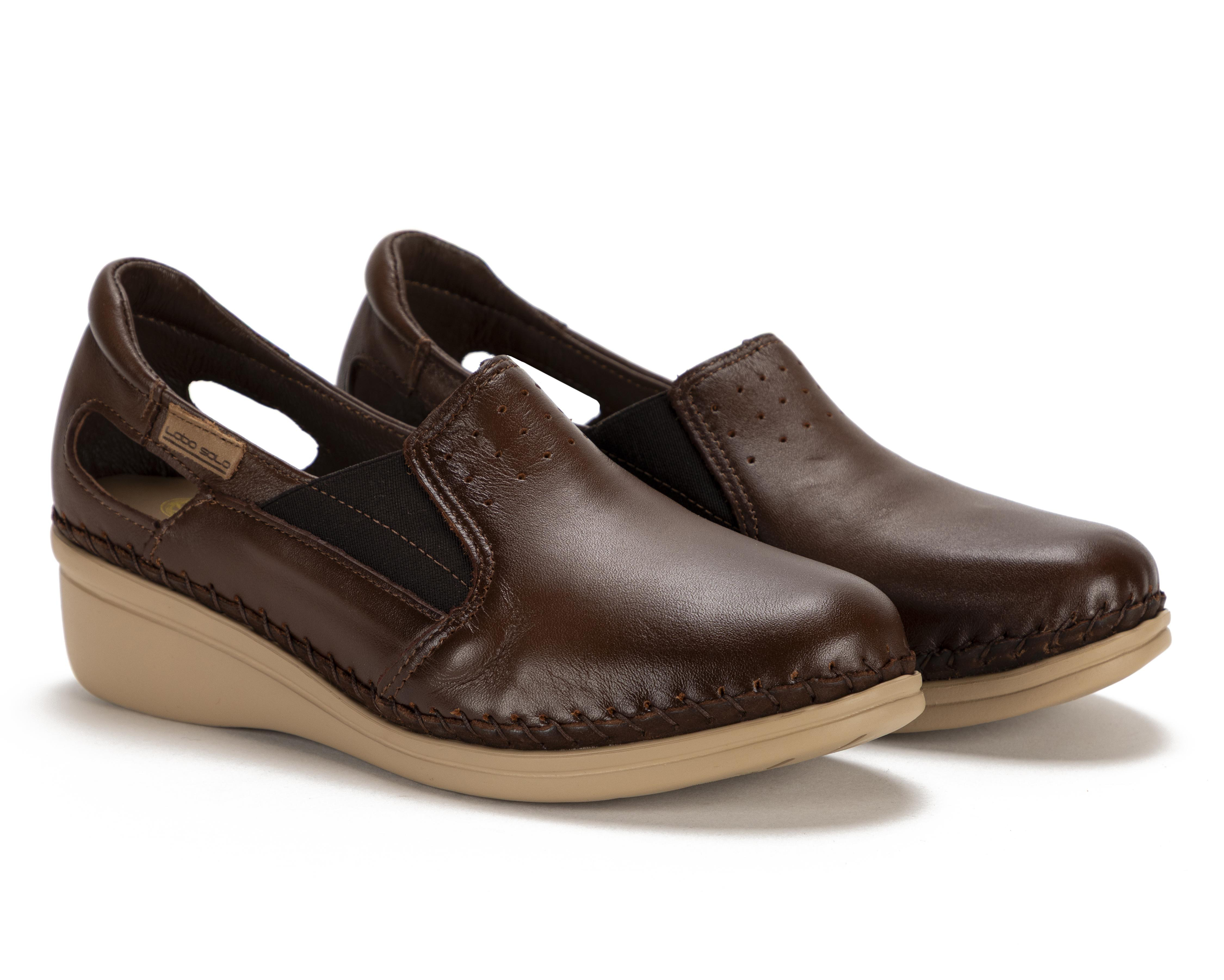 Zapatos Confort Lobo Solo de Piel para Mujer