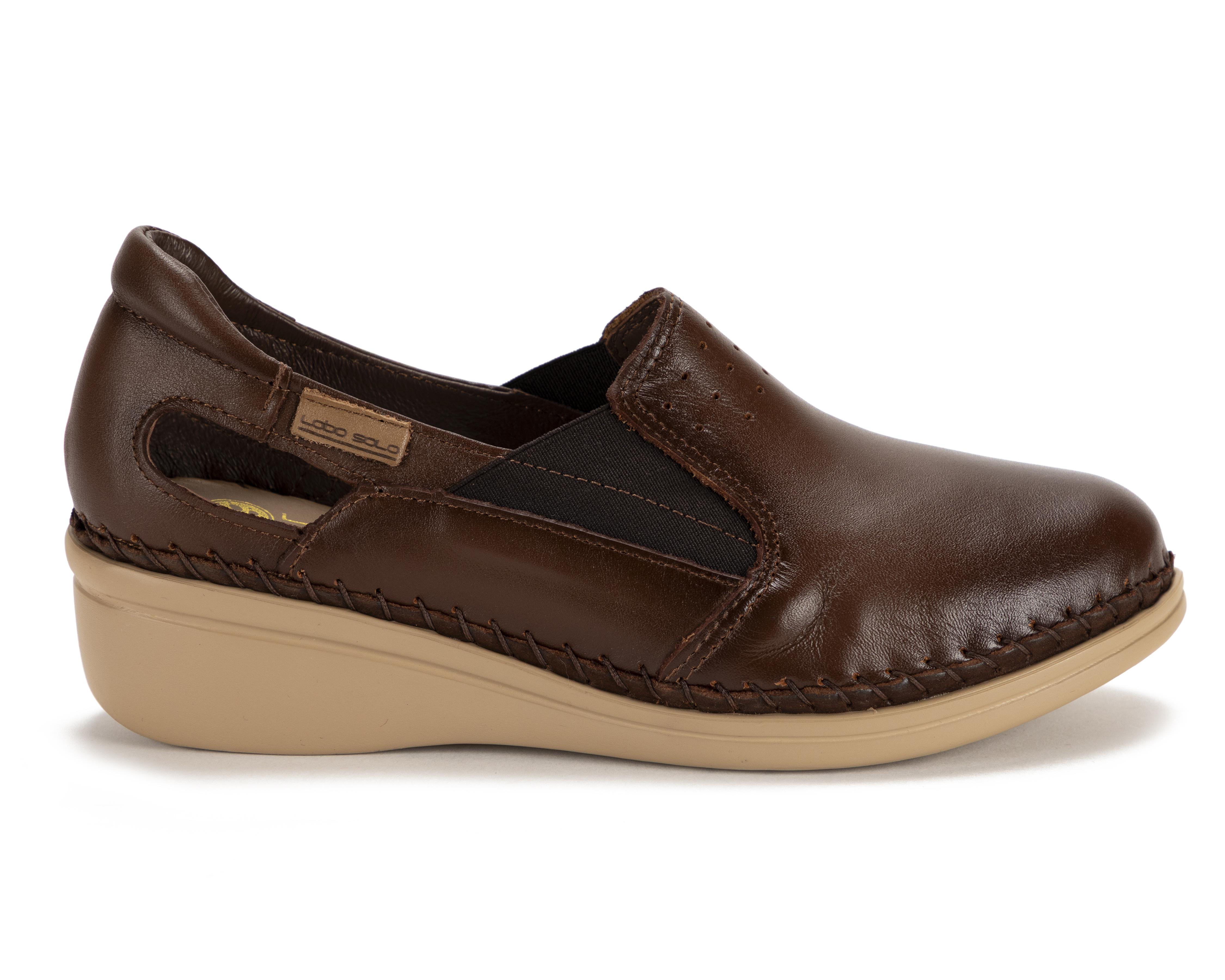 Foto 3 pulgar | Zapatos Confort Lobo Solo de Piel para Mujer
