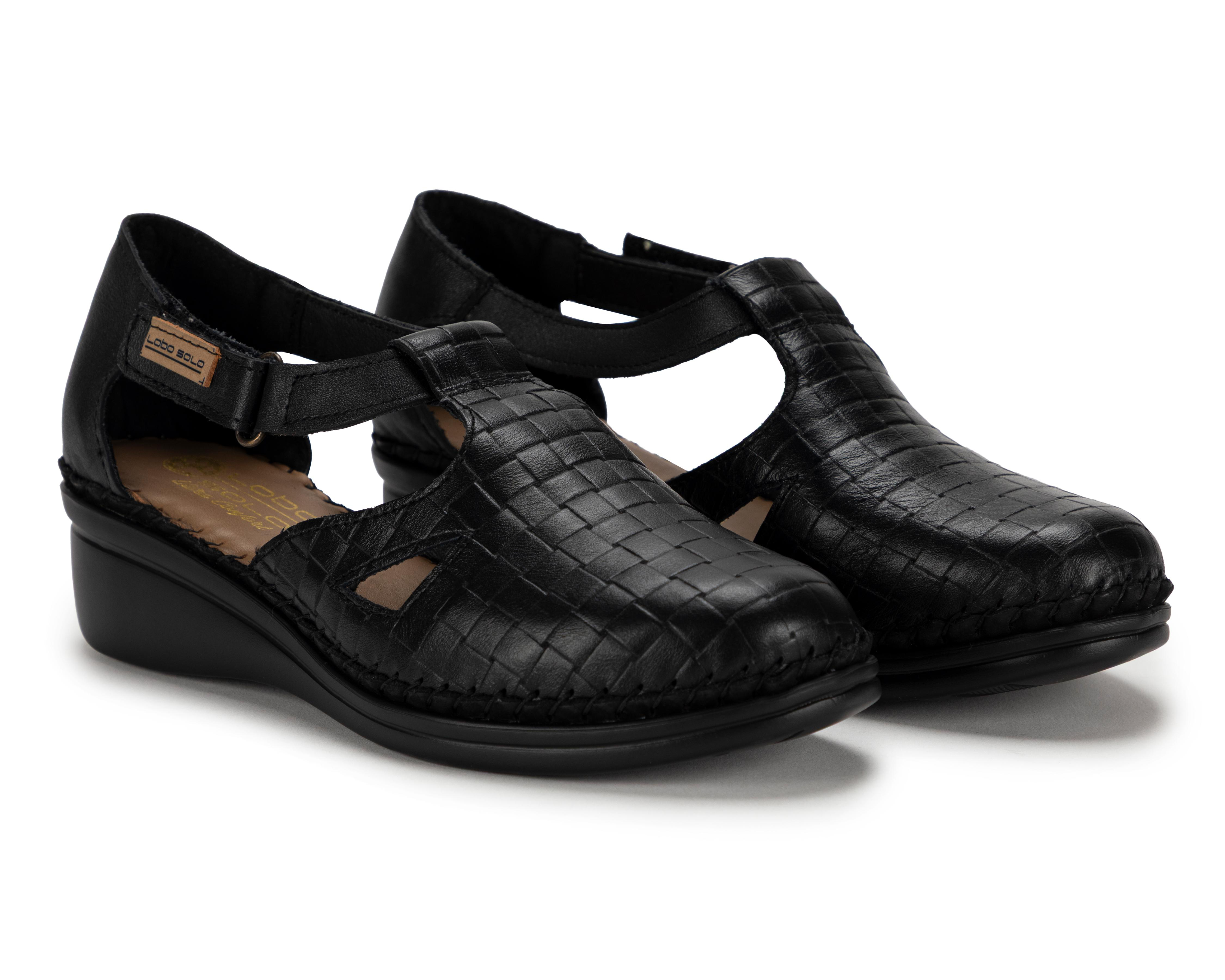 Foto 2 pulgar | Zapatos Confort Lobo Solo de Piel para Mujer