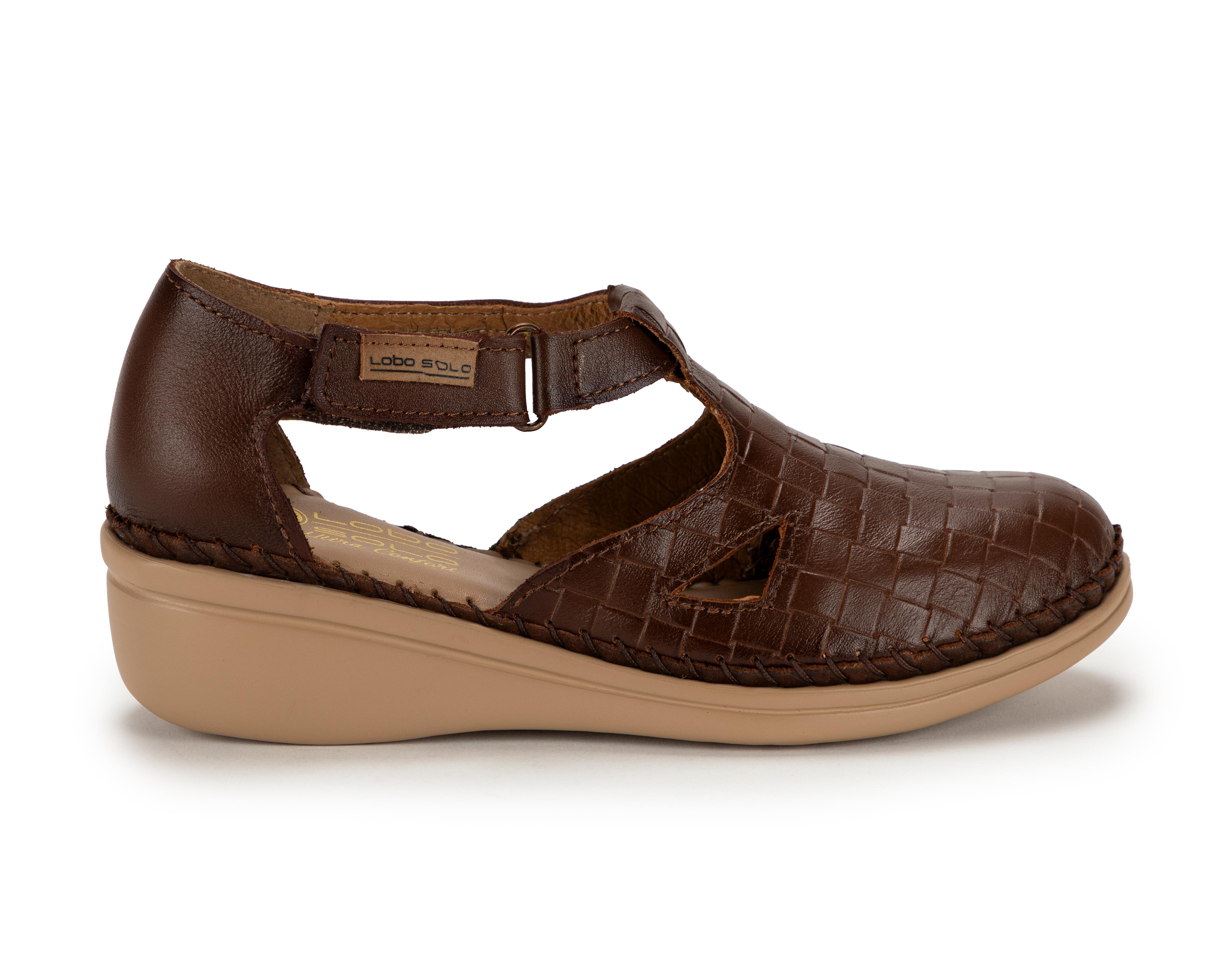 Foto 3 pulgar | Zapatos Confort Lobo Solo de Piel para Mujer