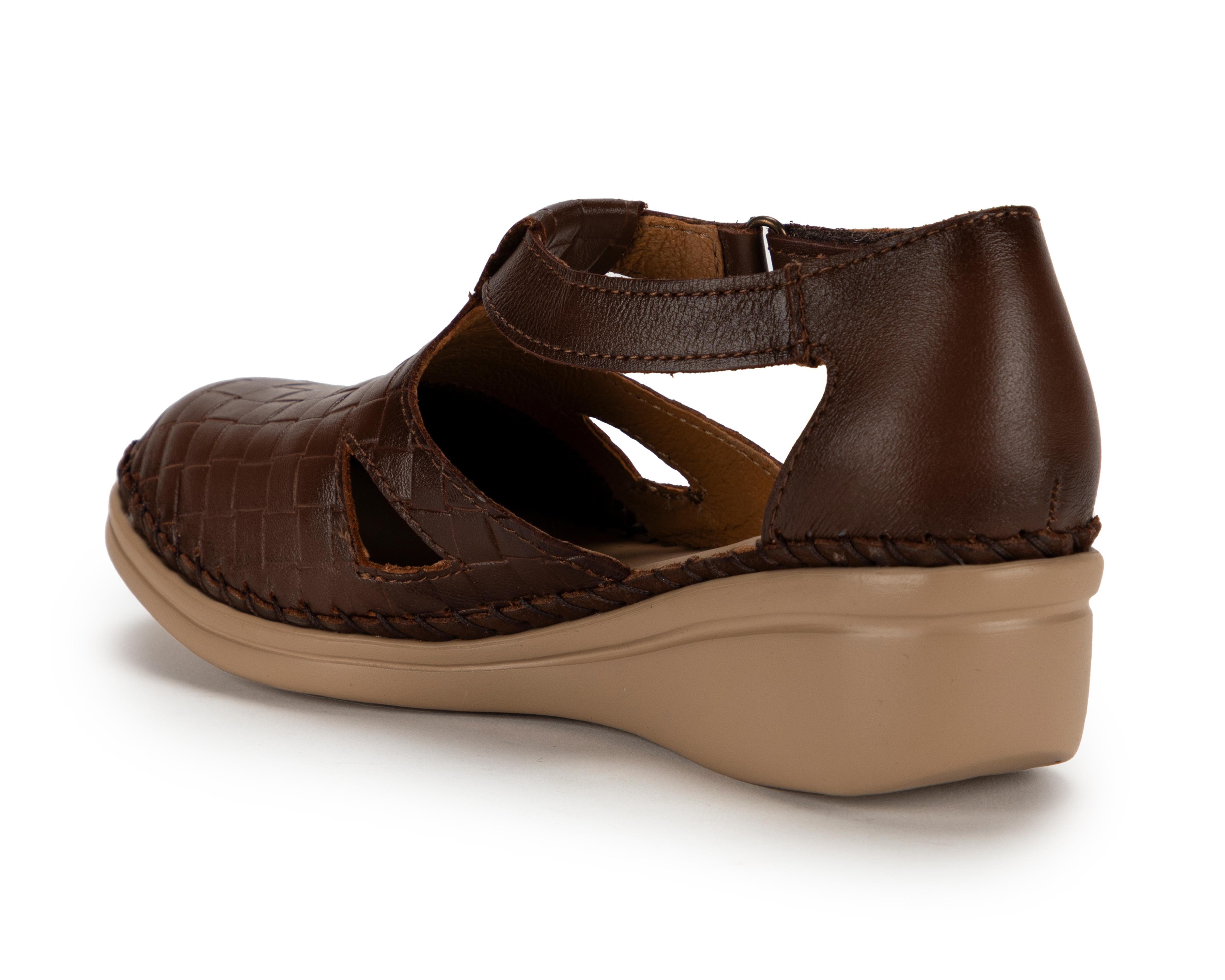 Foto 4 pulgar | Zapatos Confort Lobo Solo de Piel para Mujer