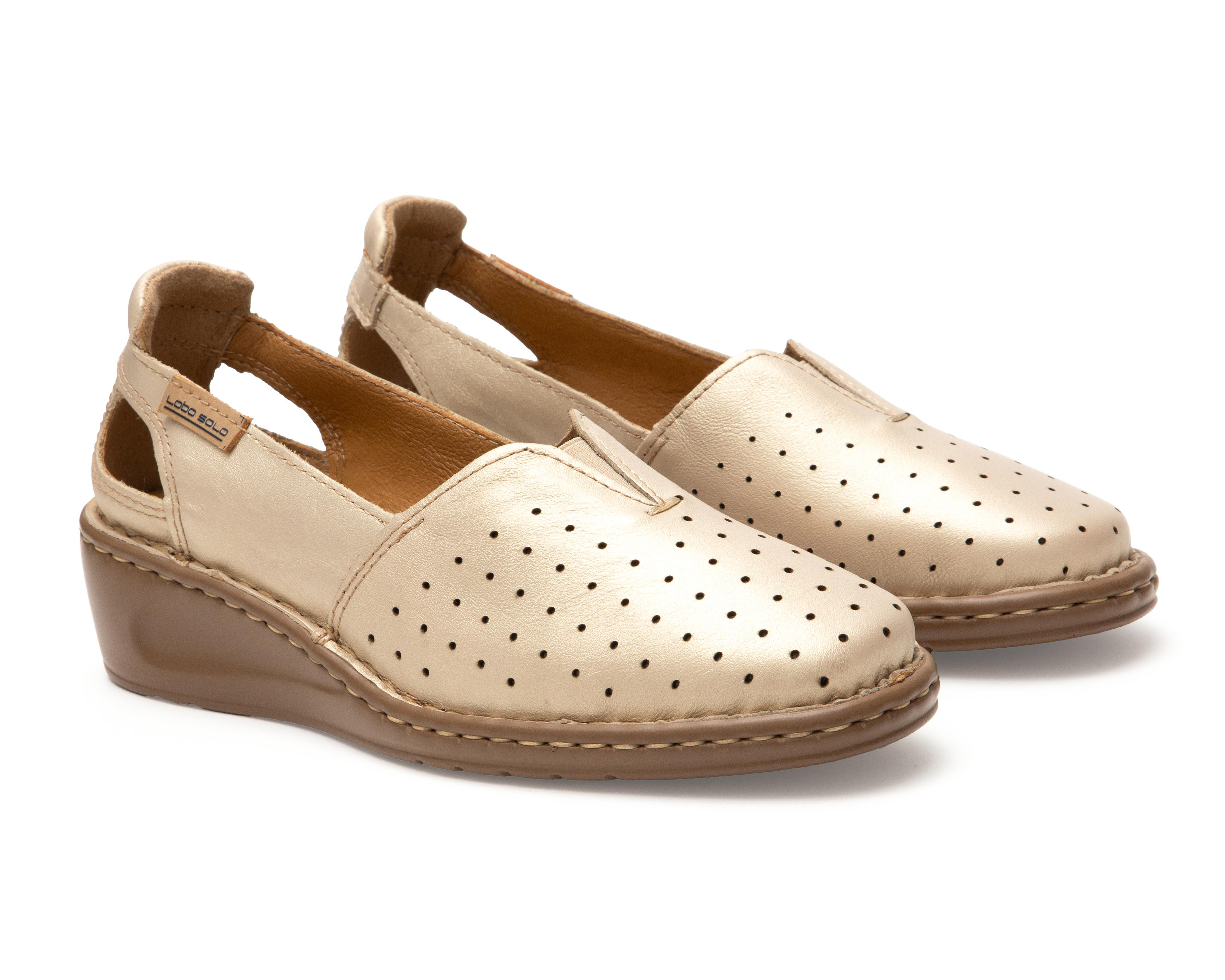Foto 1 | Zapatos Confort Lobo Solo de Piel para Mujer