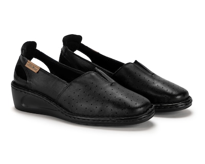 Foto 1 | Zapatos Confort Lobo Solo de Piel para Mujer