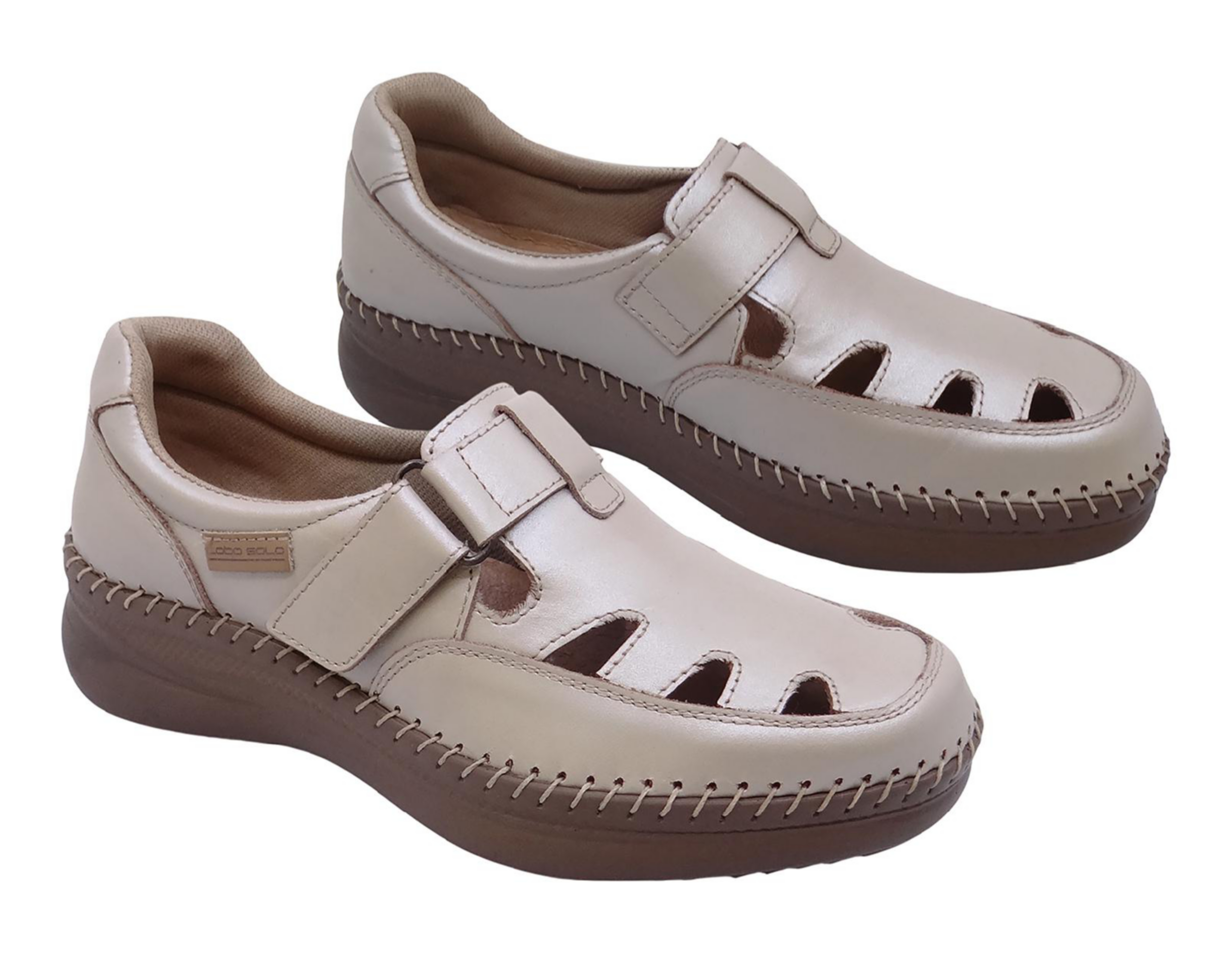 Zapatos Confort Lobo Solo de Piel para Mujer