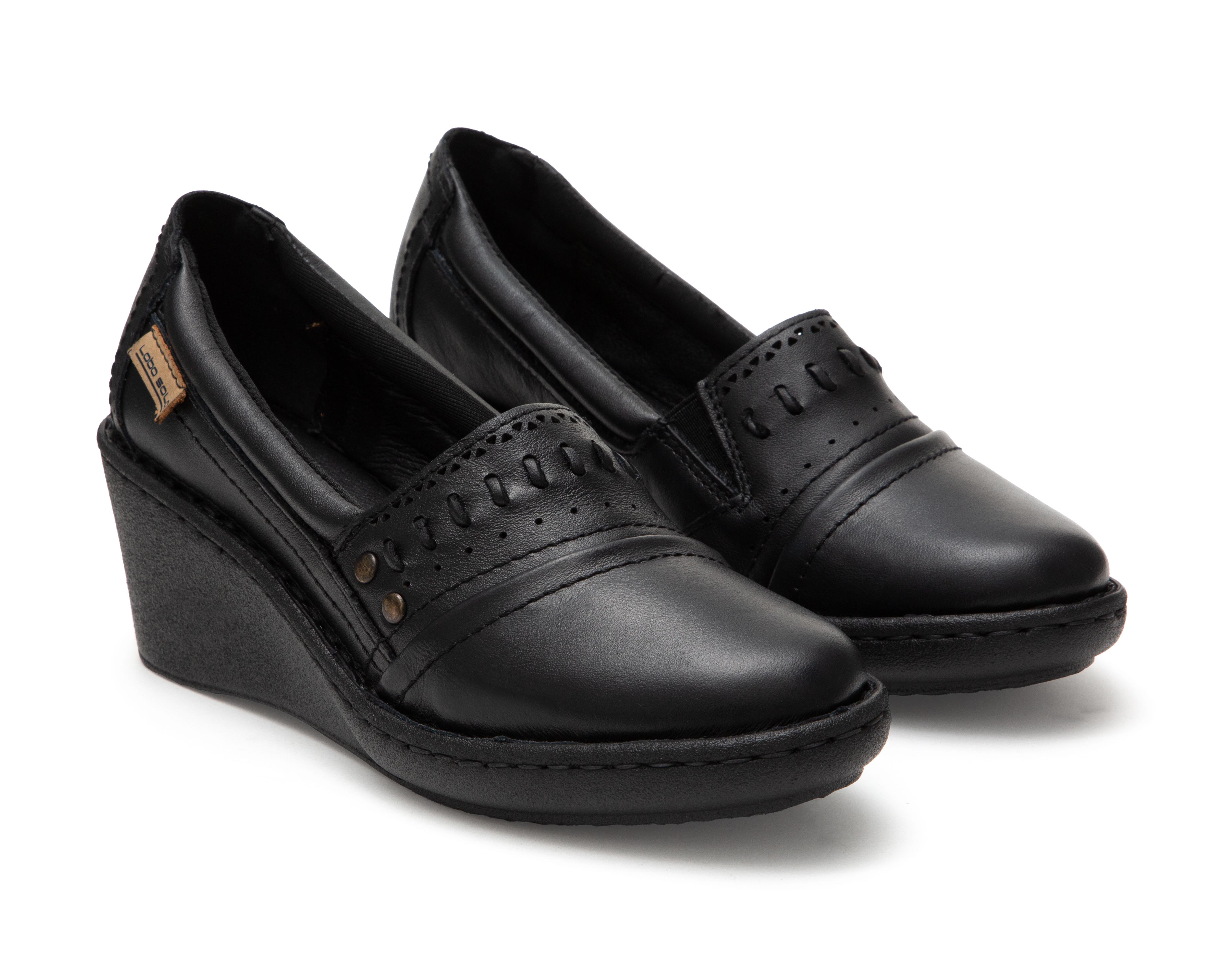 Foto 1 | Zapatos Confort Lobo Solo de Piel para Mujer