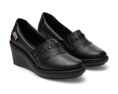 Foto 1 | Zapatos Confort Lobo Solo de Piel para Mujer