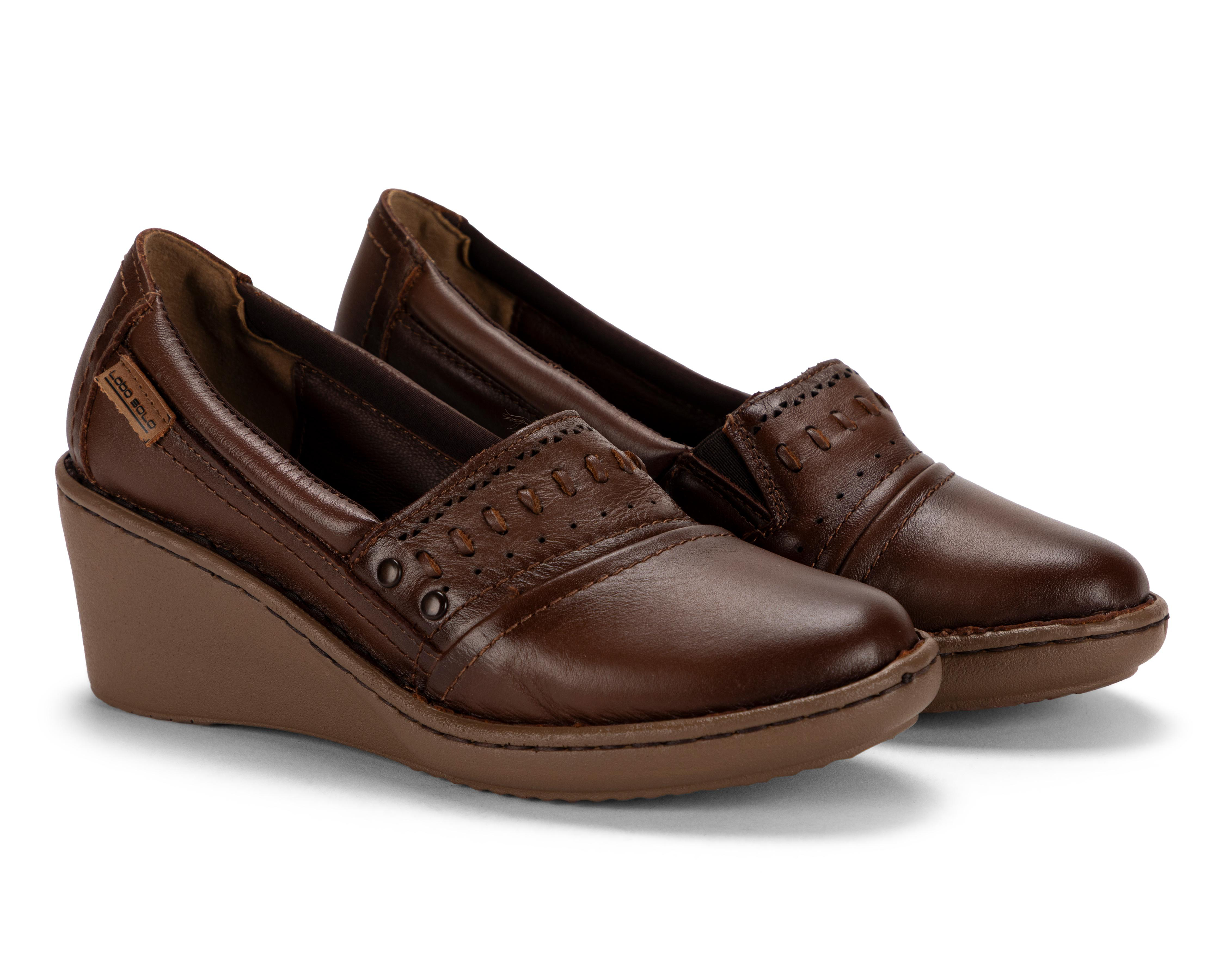 Zapatos Confort Lobo Solo de Piel para Mujer