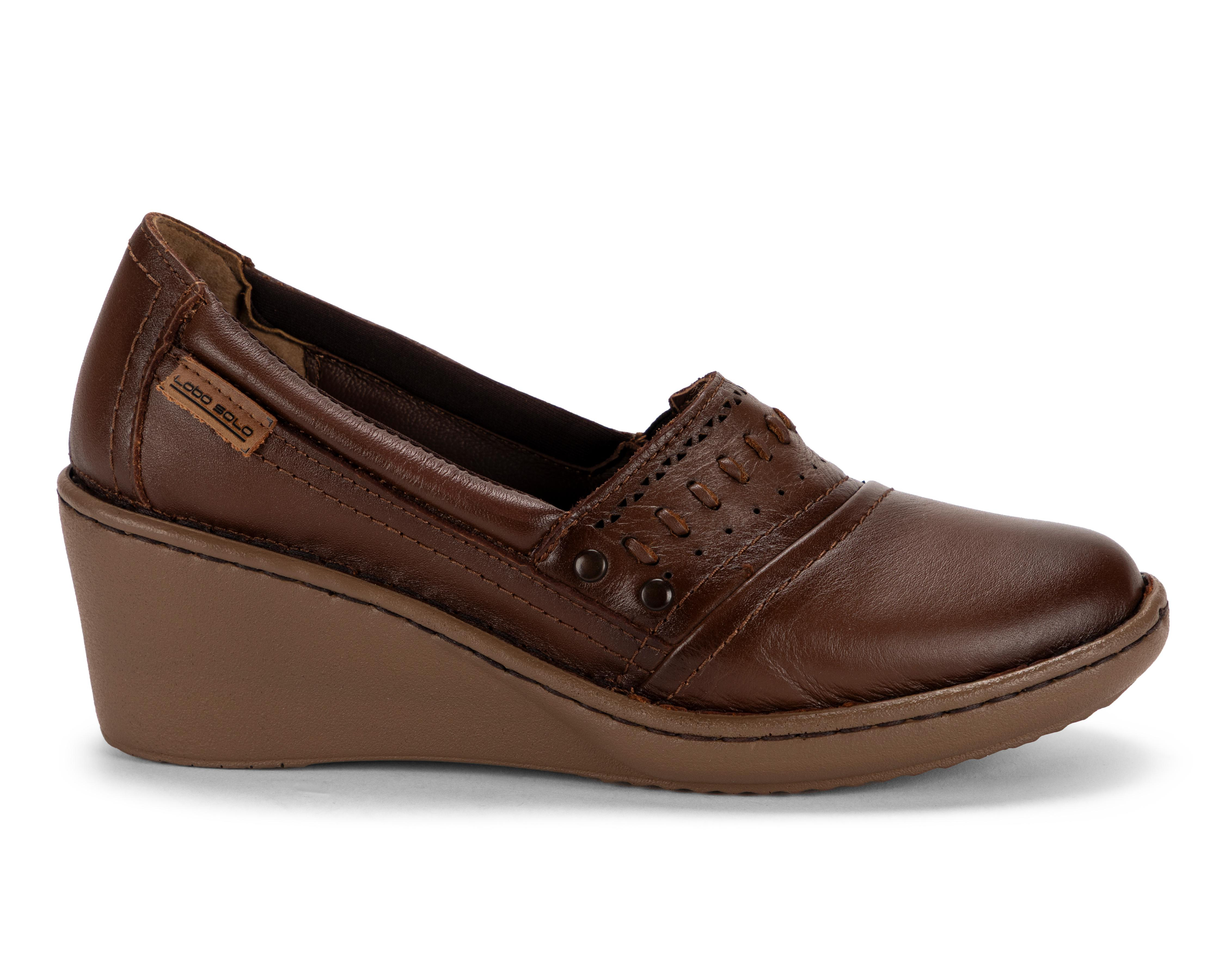 Foto 3 pulgar | Zapatos Confort Lobo Solo de Piel para Mujer